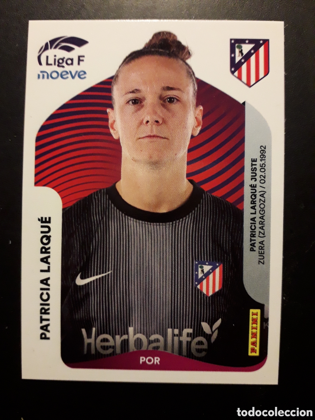 Cromos de F&uacute;tbol: PATRICIA LARQU&Eacute; AT MADRID N&deg; 45 LIGA F FEMENINA 2025 2026 25 26 PANINI SIN PEGAR PEDIDO M&Iacute;NIMO 3&euro;