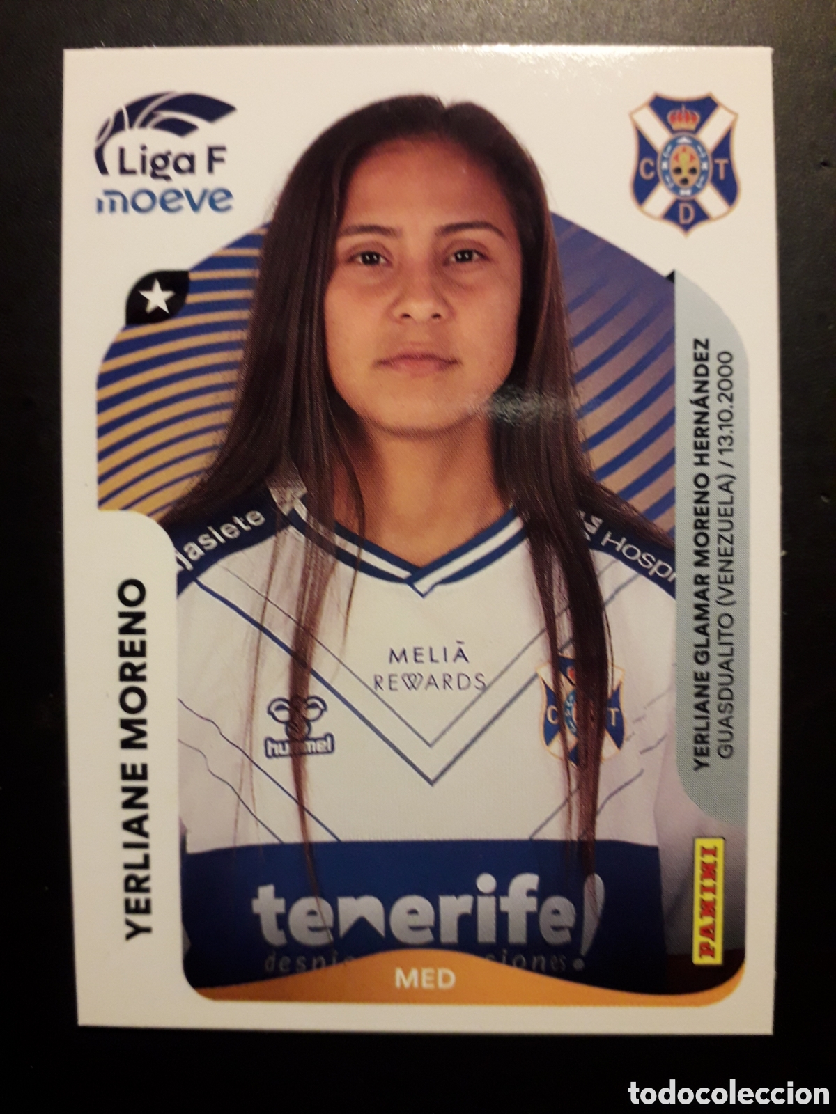 Fu&szlig;ball-Sticker: YERLIANE MORENO TENERIFE N&deg; 116 LIGA F FEMENINA 2025 2026 25 26 PANINI SIN PEGAR PEDIDO M&Iacute;NIMO 3&euro;