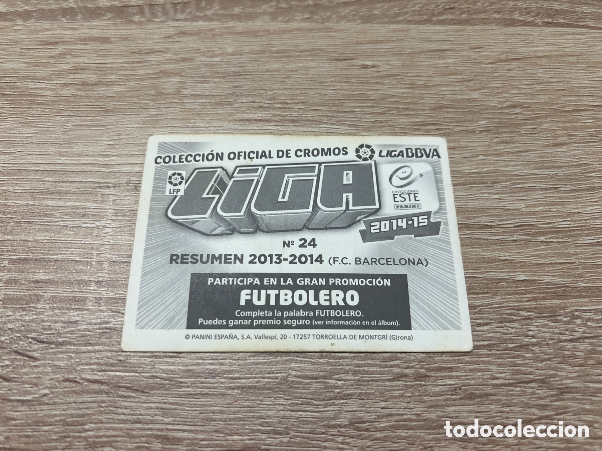 Cromos de f&uacute;tbol: 2014 MESSI - BUSQUETS N&ordm; 24 EDICIONES ESTE - Foto 2