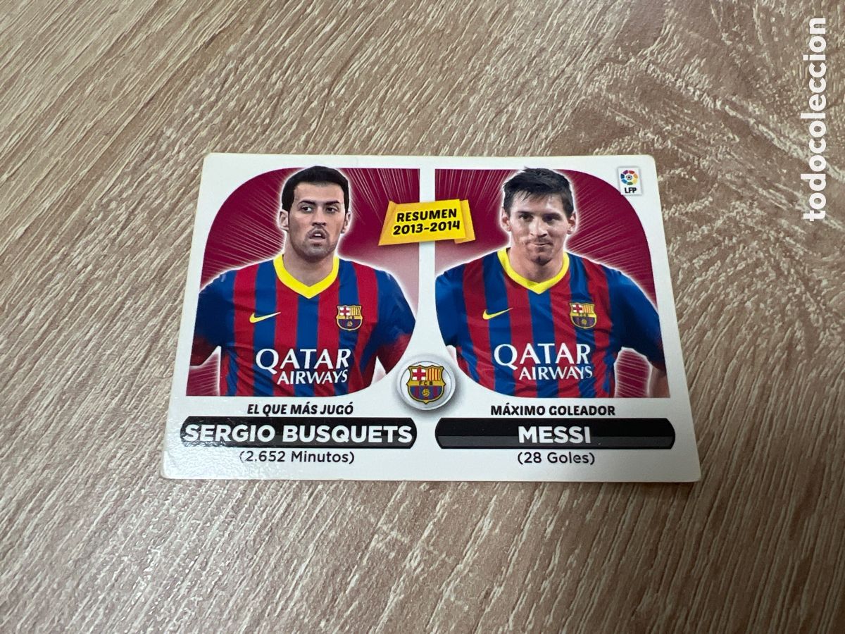 Cartes &agrave; collectionner de Football: 2014 MESSI - BUSQUETS N&ordm; 24 EDICIONES ESTE