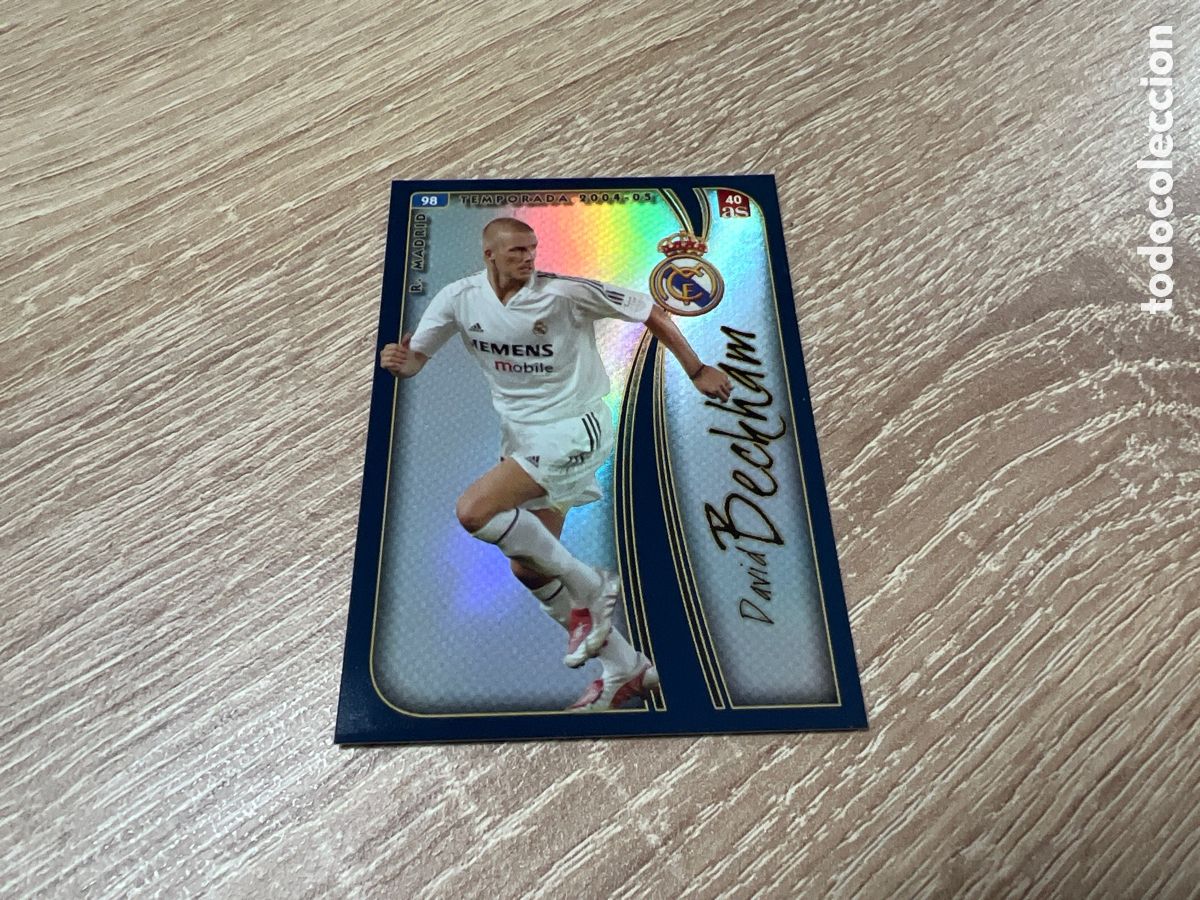 Cromos de F&uacute;tbol: 2005 DAVID BECKHAM REAL MADRID N&ordm; 98 MUNDICROMO