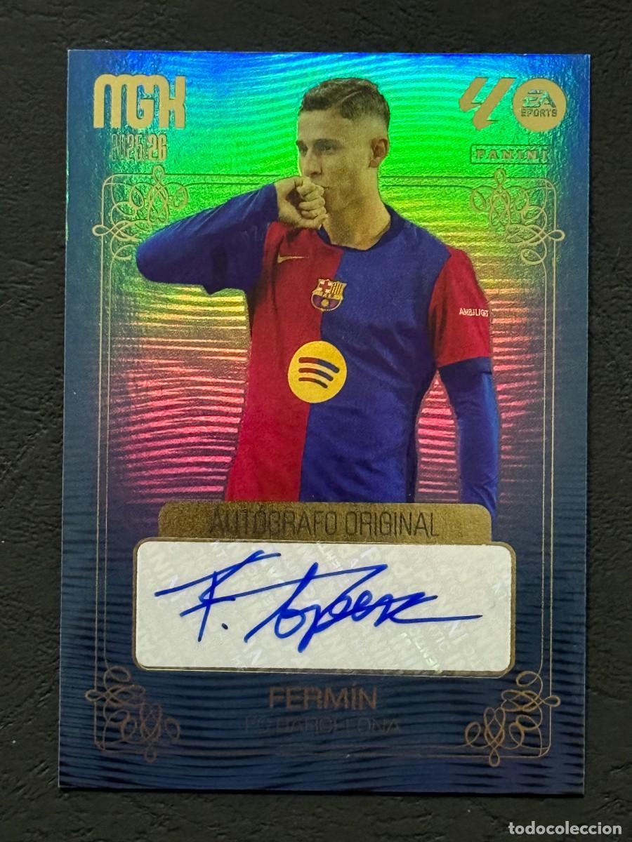 Fu&szlig;ball-Sticker: AUTOGRAFO ORIGINAL FERM&Iacute;N (BARCELONA) NUEVO DE SOBRE MEGACRACKS 2025 2026 25 26 PANINI