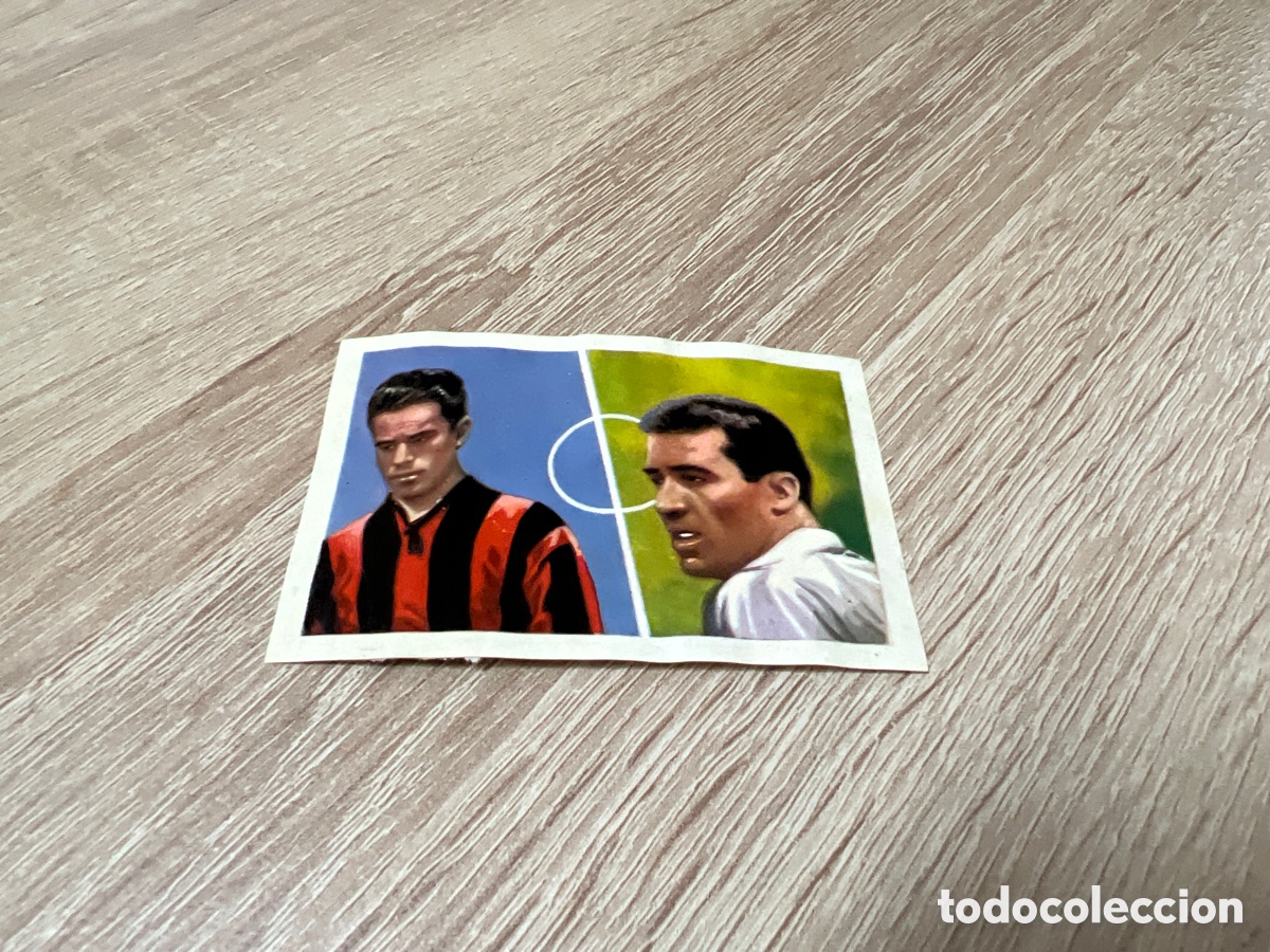 Cromos de F&uacute;tbol: 1964 Luis Su&aacute;rez N&ordm; 74 chocolates Sim&oacute;n despegado