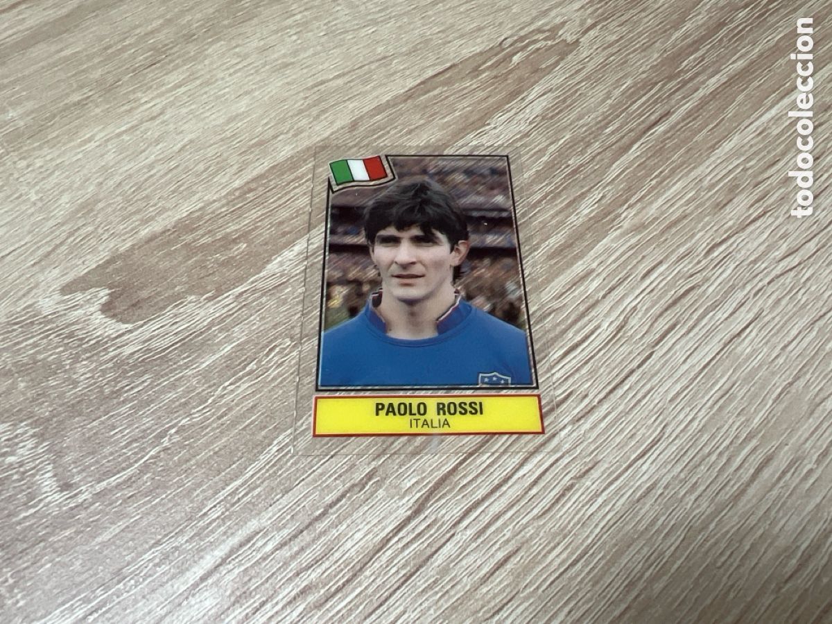 Fu&szlig;ball-Sticker: 1984 PAOLO ROSSI ITALIA PANINI SUPERSTARS