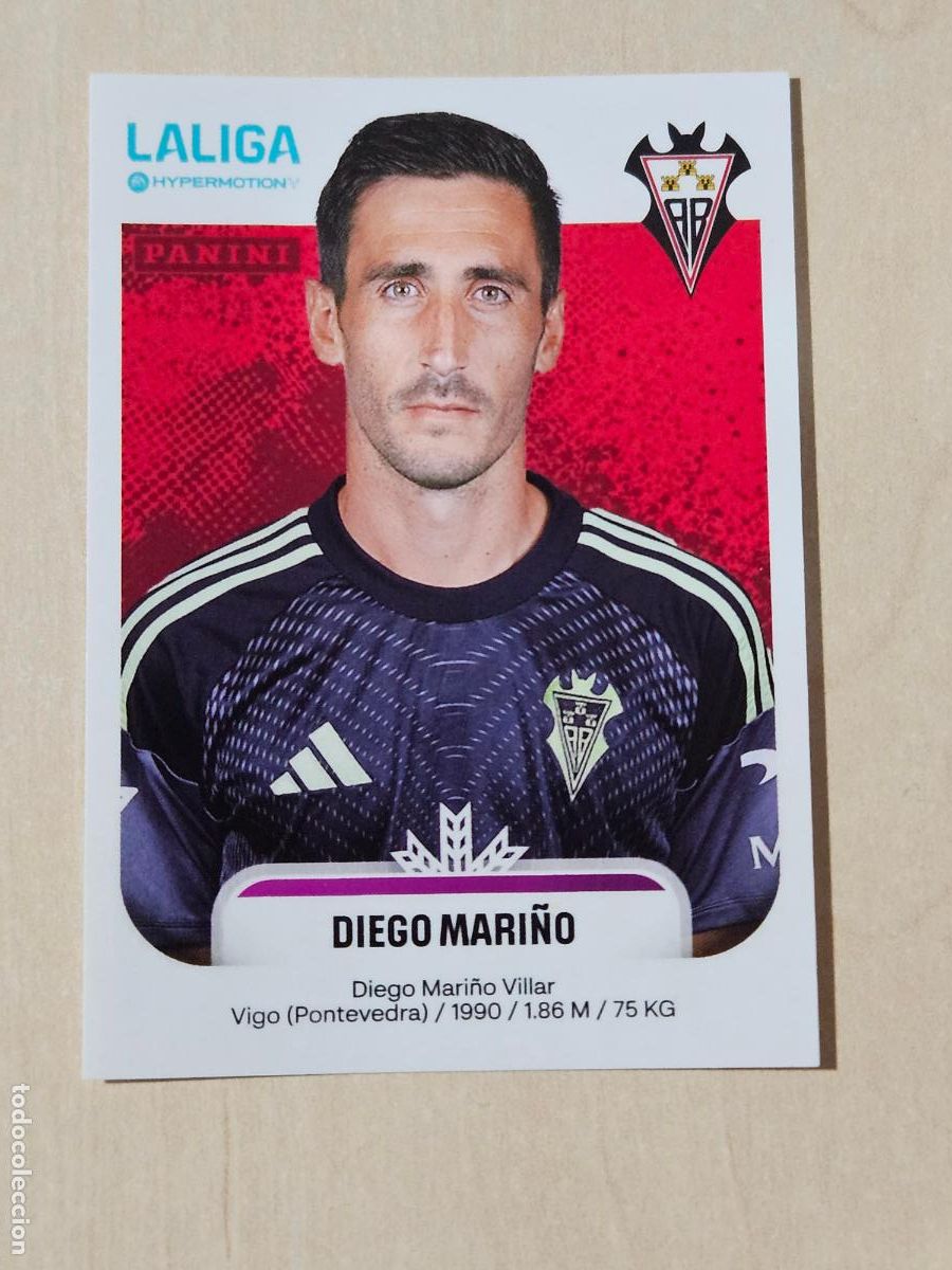 Cromos de F&uacute;tbol: N&ordm; 5 DIEGO MARI&Ntilde;O - ALBACETE - CROMO - LIGA HYPERMOTION 2025 2026 SEGUNDA DIVISION 25 26