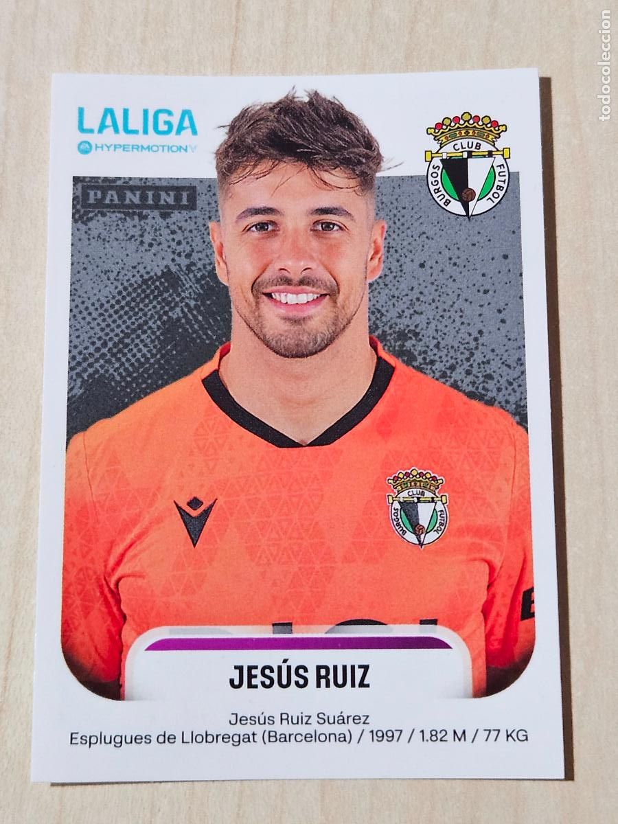 Cromos de F&uacute;tbol: N&ordm; 62 JESUS RUIZ - REAL BURGOS - CROMO - LIGA HYPERMOTION 2025 2026 SEGUNDA DIVISION 25 26