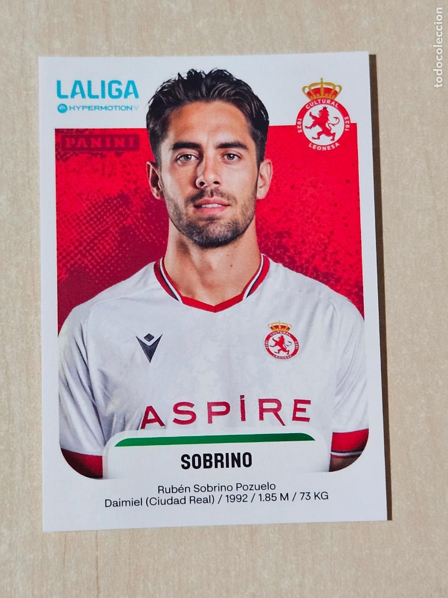 Cromos de F&uacute;tbol: N&ordm; 172 SOBRINO - CULTURAL LEONESA - CROMO - LIGA HYPERMOTION 2025 2026 SEGUNDA DIVISION 25 26