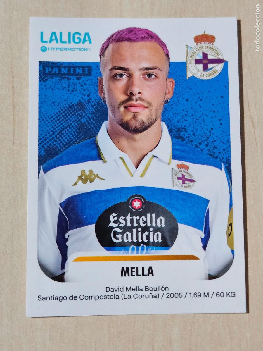 Cromos de F&uacute;tbol: N&ordm; 187 MELLA DEPORTIVO DE LA CORU&Ntilde;A - CROMO - LIGA HYPERMOTION 2025 2026 SEGUNDA DIVISION 25 26