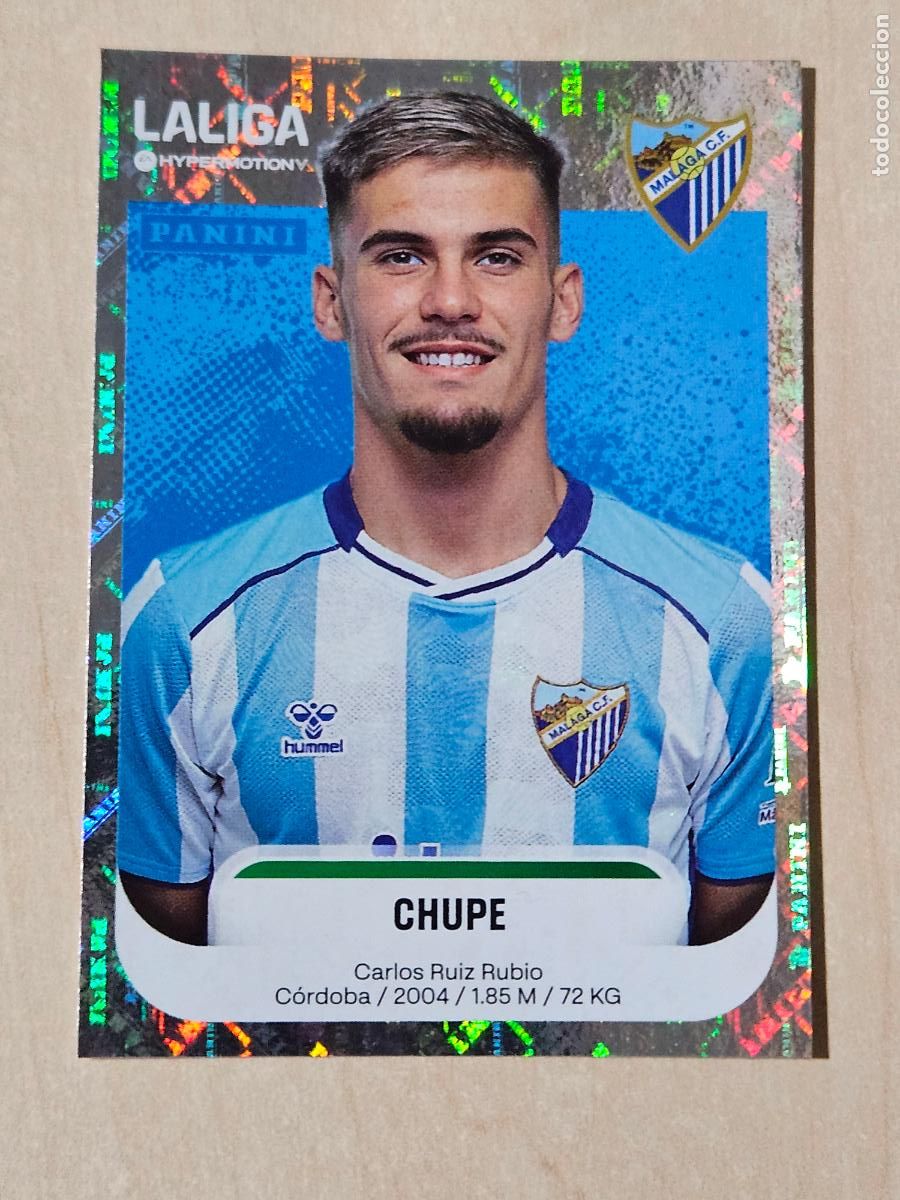 Cromos de F&uacute;tbol: N&ordm; 305 CHUPE - MALAGA - CROMO - LIGA HYPERMOTION 2025 2026 SEGUNDA DIVISION 25 26