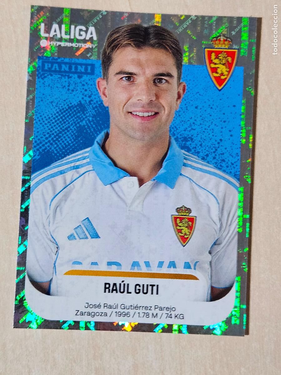Cromos de F&uacute;tbol: N&ordm; 413 RAUL GUTI - REAL ZARAGOZA - CROMO - LIGA HYPERMOTION 2025 2026 SEGUNDA DIVISION 25 26