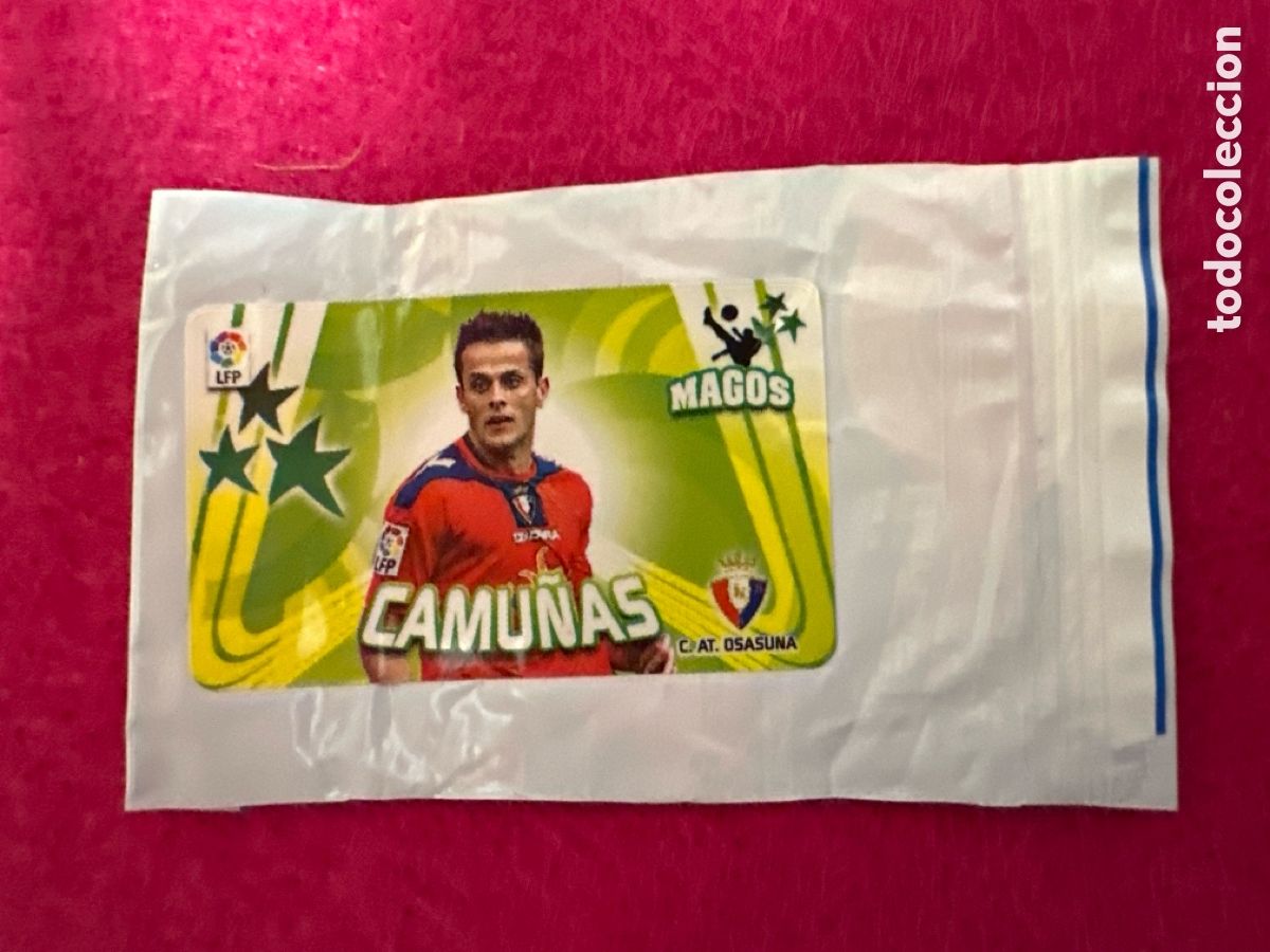 Cromos de F&uacute;tbol: CAMU&Ntilde;AS OSASUNA CROMO CHICLE LIGA ESTE 2010-2011 10 11 NUNCA PEGADO CON SU ENVOLTORIO ORIGINAL