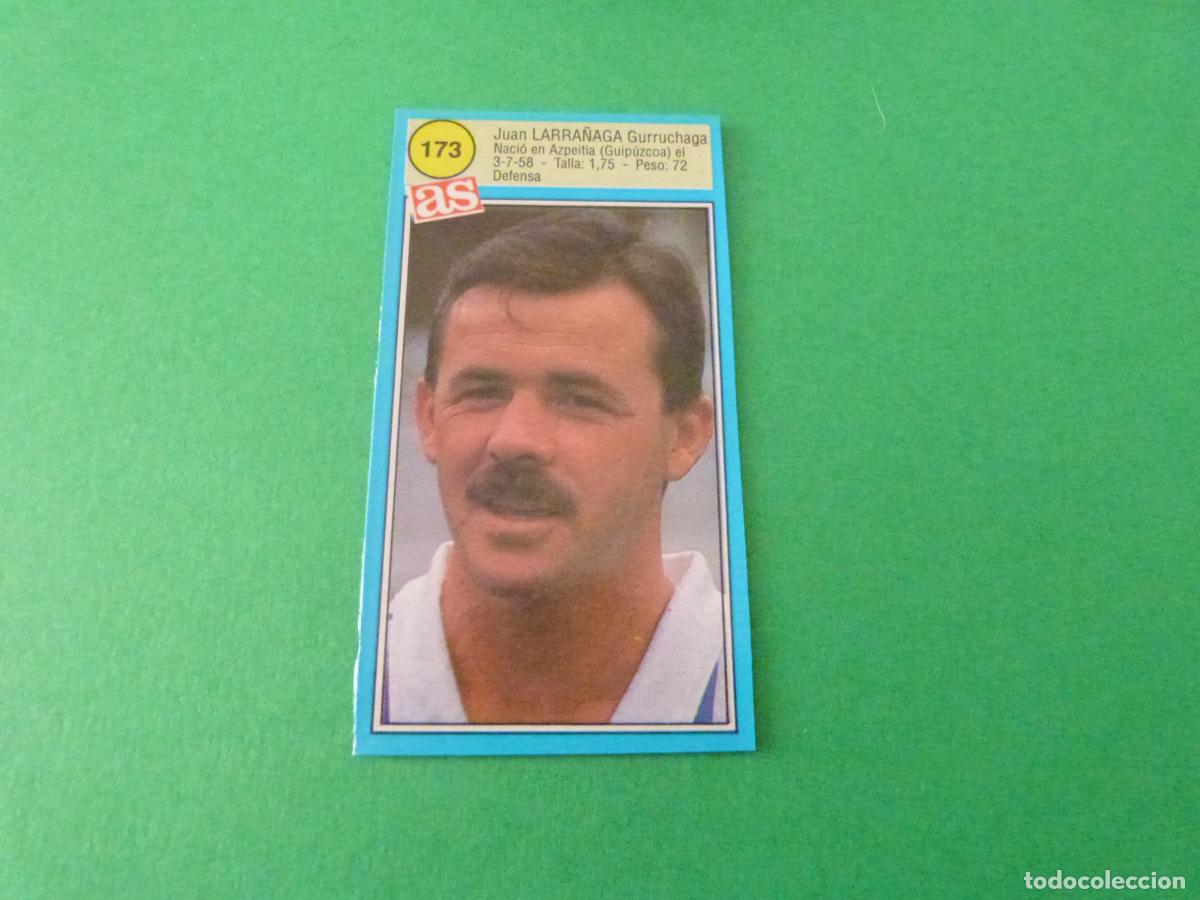 Cromos de F&uacute;tbol: CROMO FUTBOL LARRA&Ntilde;AGA REAL SOCIEDAD RECORTADO N&ordm; 173 ASES DE LA LIGA 1990-1991/90-91 DIARIO AS