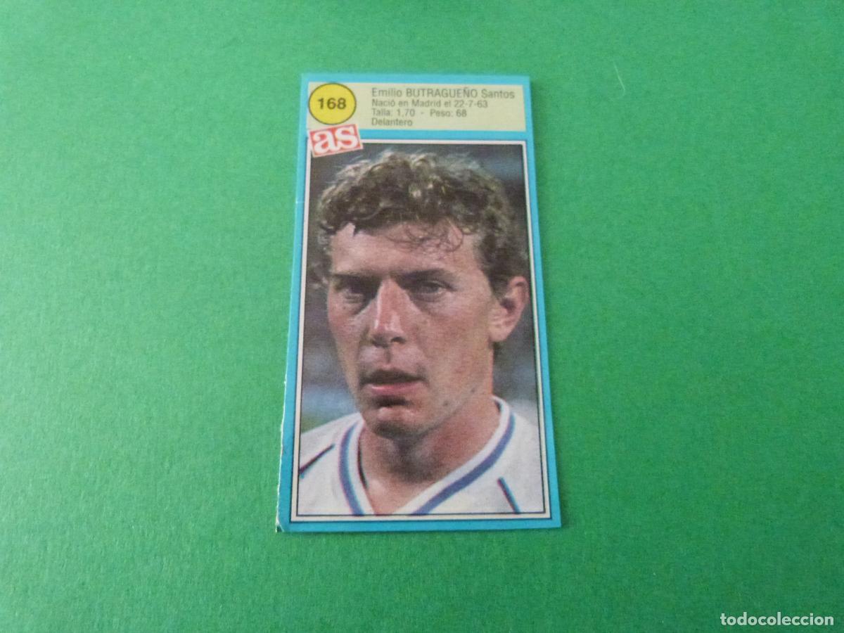 Cromos de F&uacute;tbol: CROMO FUTBOL BUTRAGUE&Ntilde;O REAL MADRID C.F. RECORTADO N&ordm; 168 ASES DE LA LIGA 1990-1991/90-91 DIARIO AS