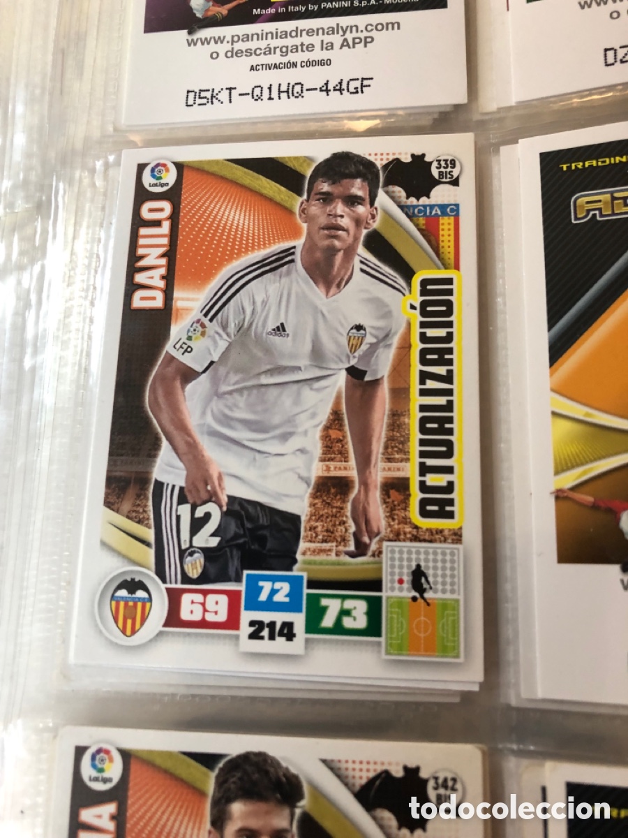 Football Stickers: Adrenalyn 2015 2016 actualizaci&oacute;n danilo 339 bis valencia