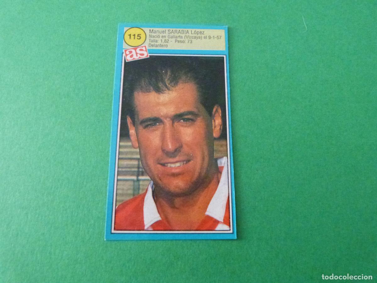 Football Stickers: CROMO FUTBOL SARABIA C.D. LOGRO&Ntilde;ES RECORTADO N&ordm; 115 ASES DE LA LIGA 1990-1991/90-91 DIARIO AS