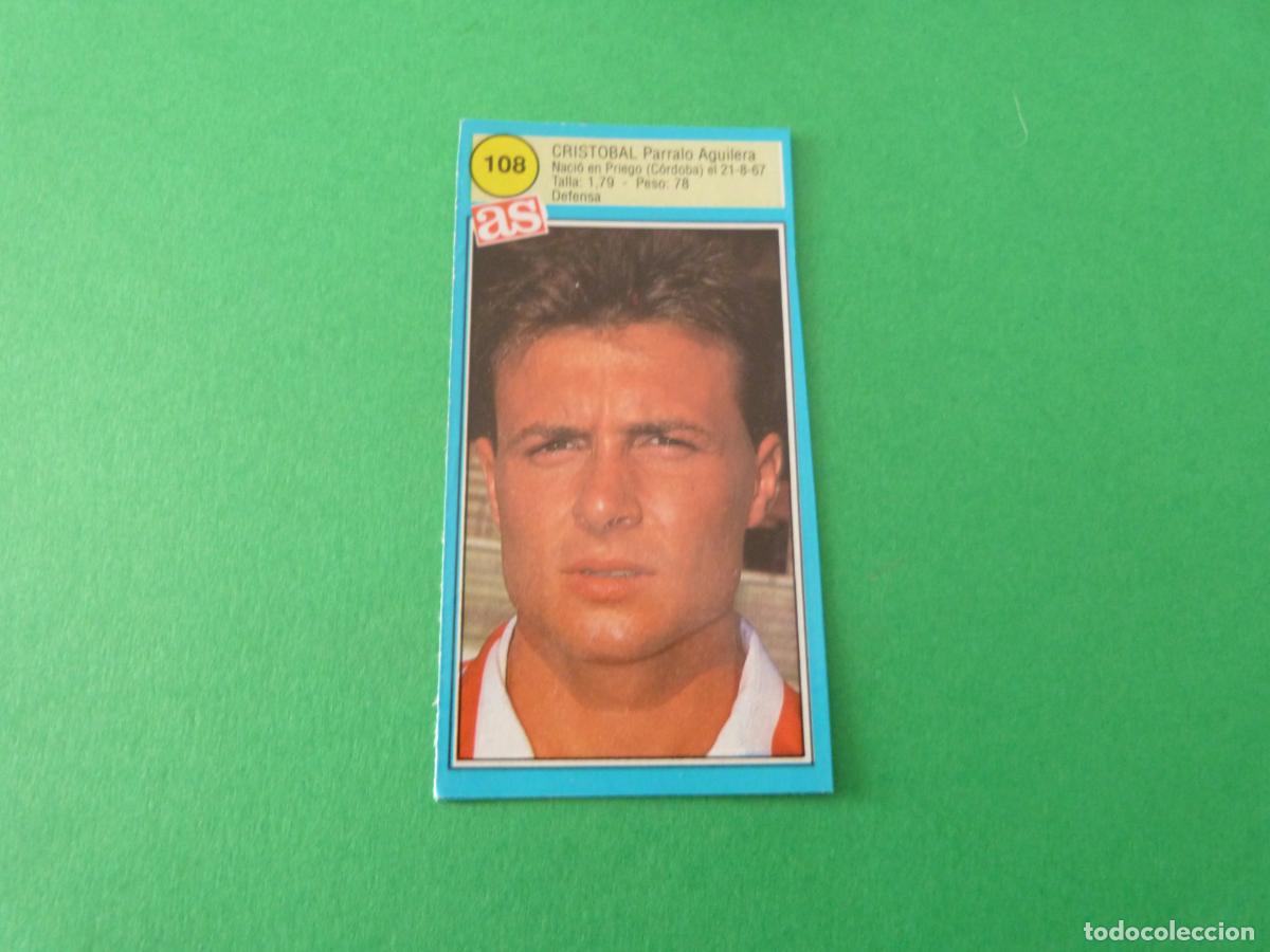 Football Stickers: CROMO FUTBOL CRISTOBAL C.D. LOGRO&Ntilde;ES RECORTADO N&ordm; 108 ASES DE LA LIGA 1990-1991/90-91 DIARIO AS