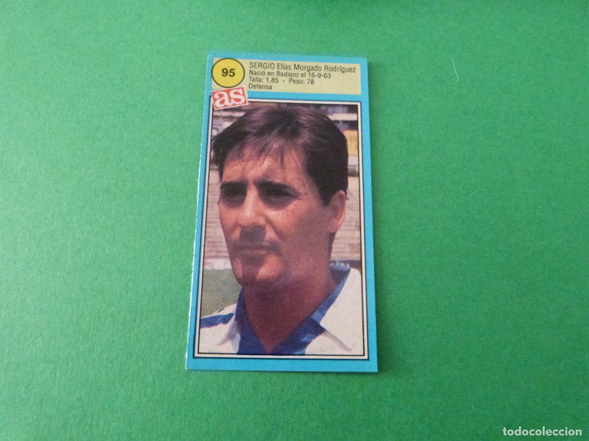 Cartes &agrave; collectionner de Football: CROMO FUTBOL SERGIO RCD ESPA&Ntilde;OL-ESPANYOL RECORTADO N&ordm; 95 ASES DE LA LIGA 1990-1991/90-91 DIARIO AS