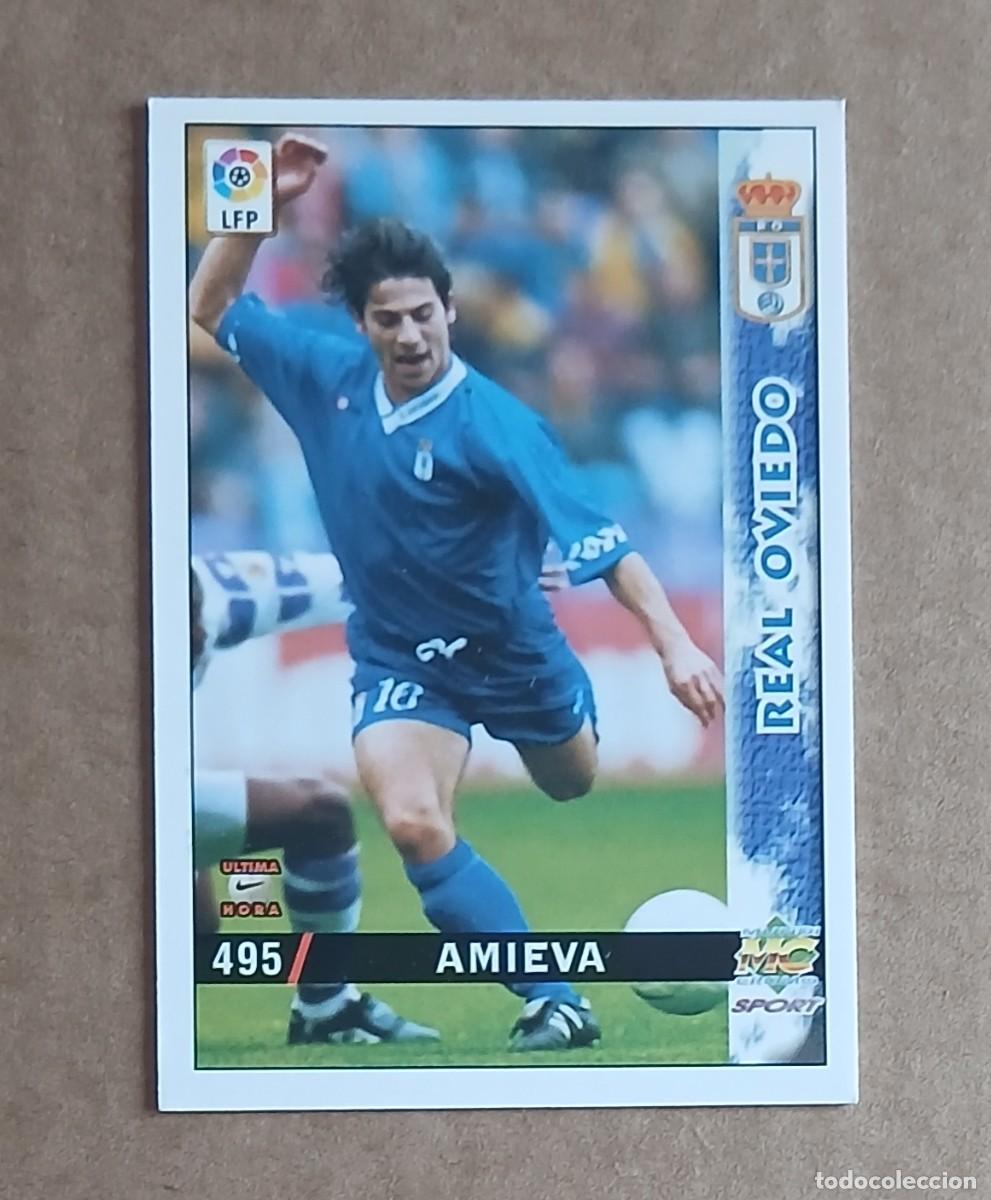 Figurine di Calcio: CROMO &Uacute;LTIMA HORA n&ordm; 495 AMIEVA REAL OVIEDO MUNDICROMO LIGA 98-99.