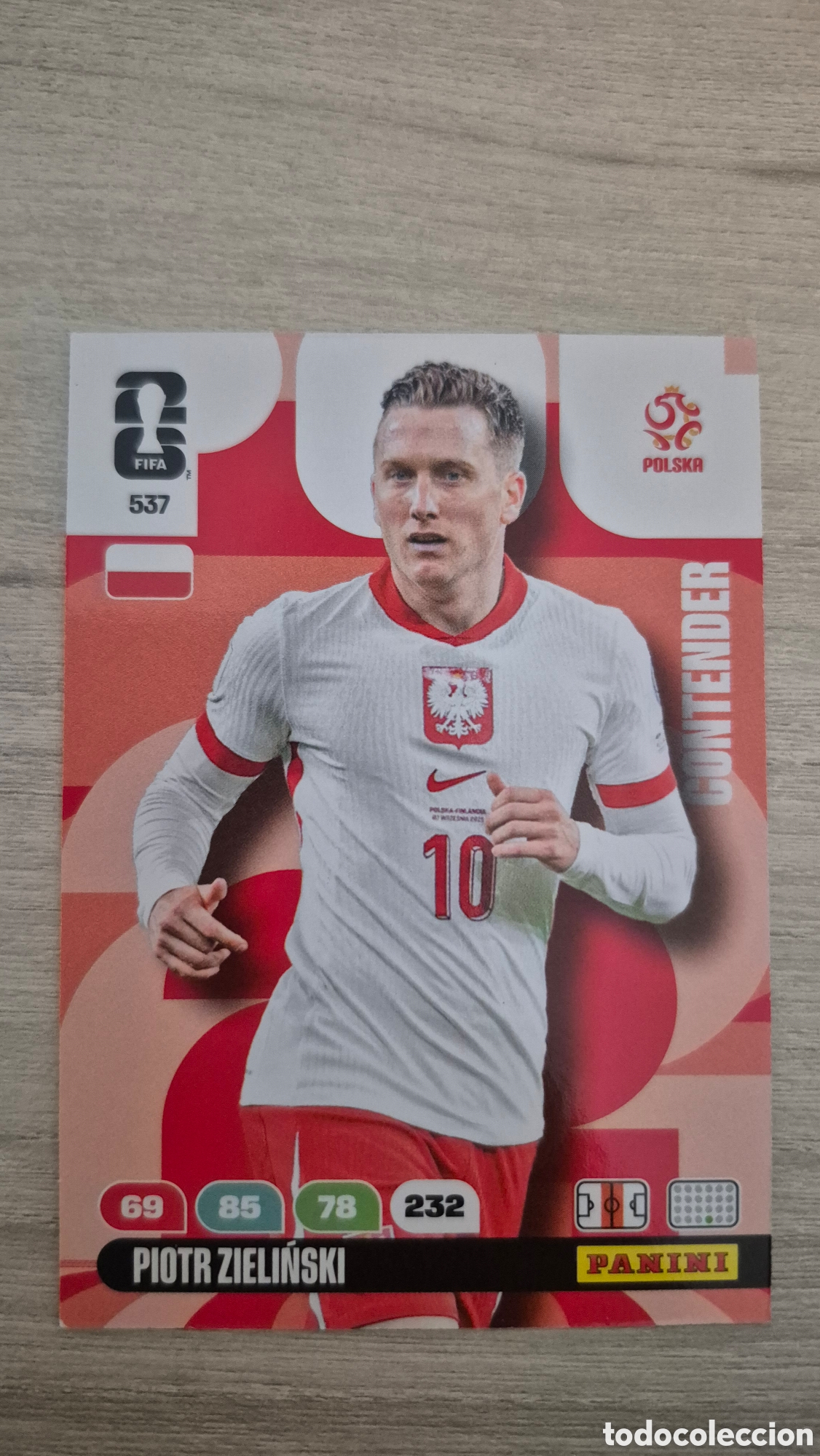 Football Stickers: N&deg;537 Contender Zieliński (POL) Adrenalyn FIFA World Cup 2026