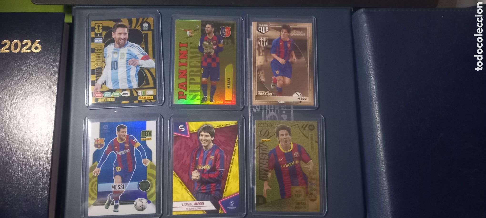Football Stickers: Lote 6 cards MESSI Panini /Topps