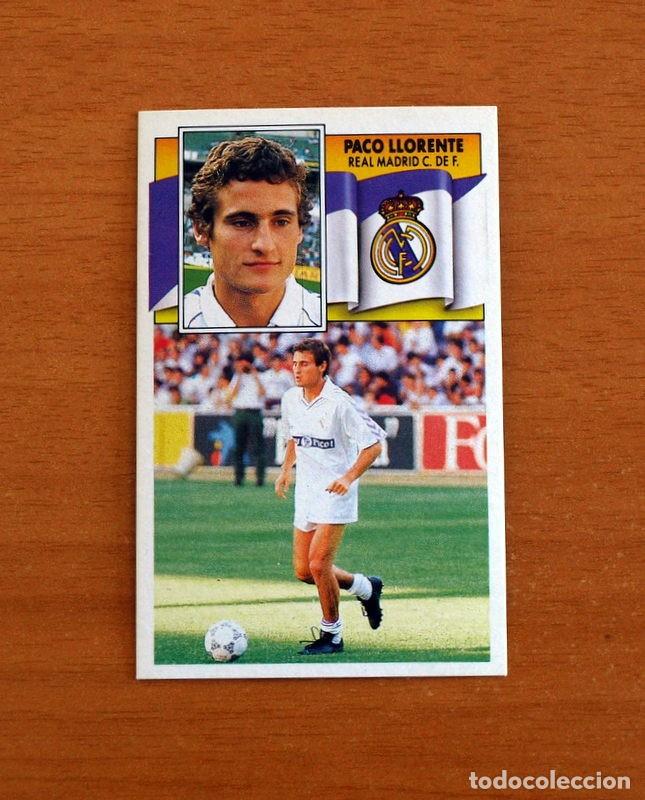 Cromos de F&uacute;tbol: Real Madrid - Paco Llorente - Ediciones Este Liga 1990-1991, 90-91 - Nunca pegado