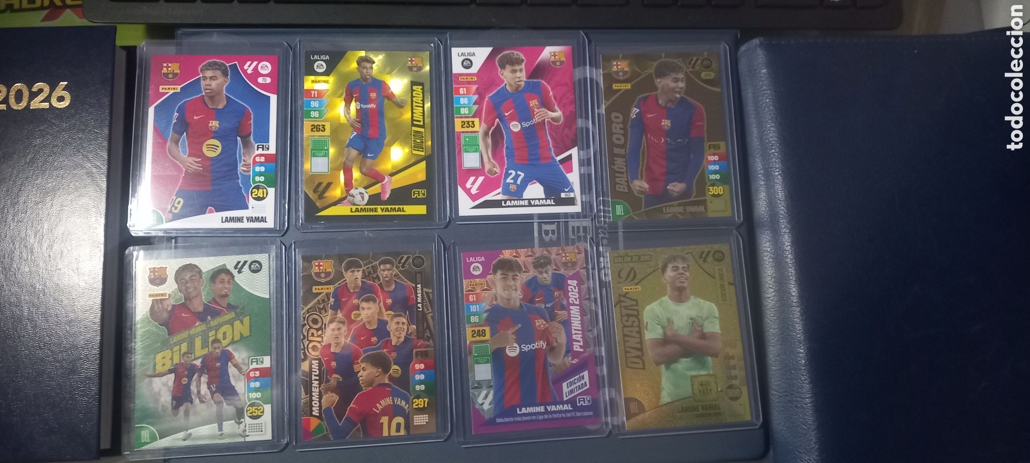 Cromos de F&uacute;tbol: Lote 8 Cards LAMINE YAMAL ADRENALYN ROOKIE