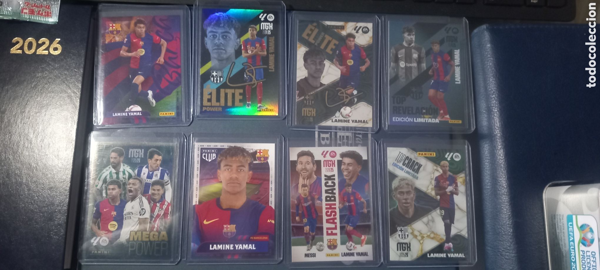 Cromos de F&uacute;tbol: Lote 8 cards LAMINE YAMAL PANINI CLUB/MGKS