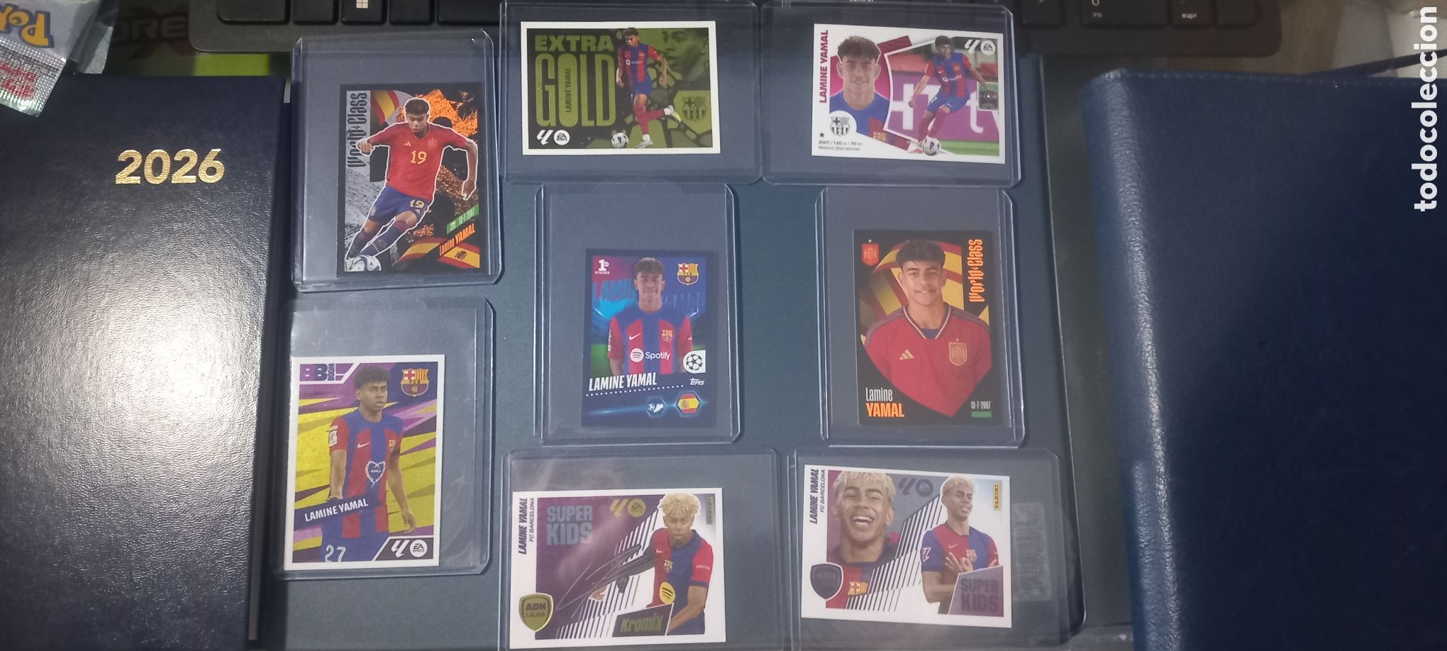 Cromos de F&uacute;tbol: Lote 8 stickers LAMINE YAMAL Rookie