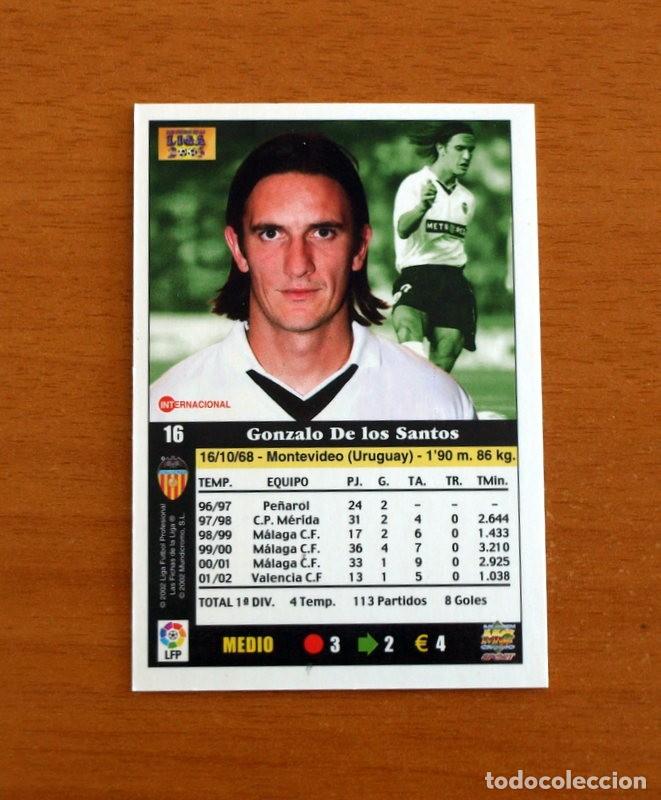 Cromos de F&uacute;tbol: Valencia - N&ordm; 16 De Los Santos - Mundicromo Las Fichas de la Liga 2002-2003, 02-03