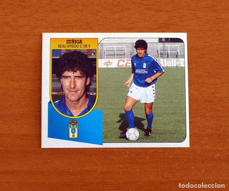 Cromos de F&uacute;tbol: Real Oviedo - Z&uacute;&ntilde;iga - Ediciones Este Liga 1991-1992, 91-92 - Nunca Pegado