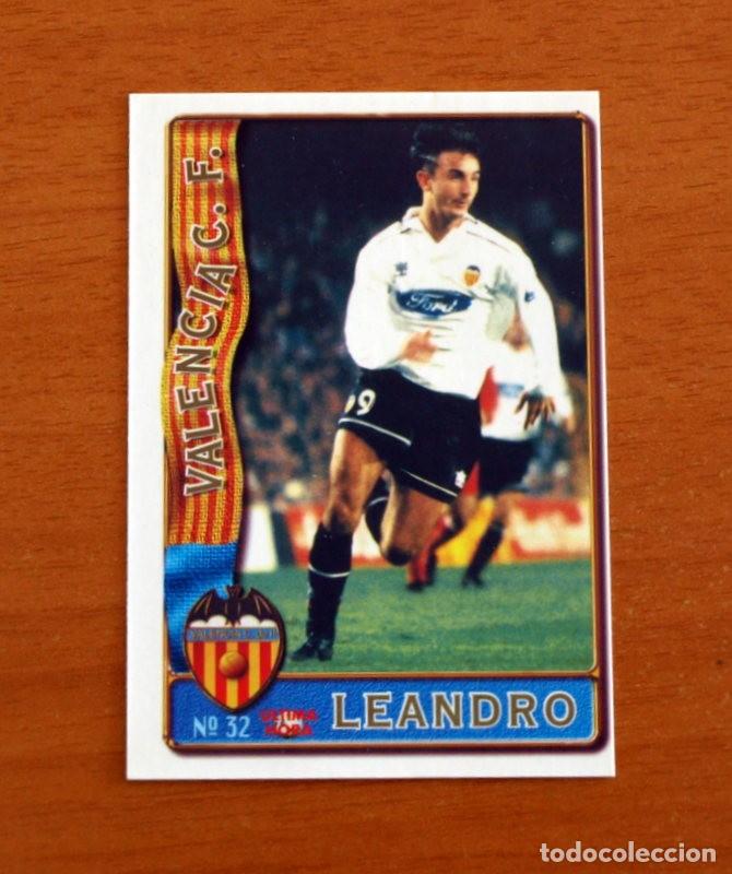 Fu&szlig;ball-Sticker: Valencia -N&ordm; 32 Leandro -&Uacute;ltima Hora -Mundicromo Las Fichas de la Liga de F&uacute;tbol 1996-1997-96-97