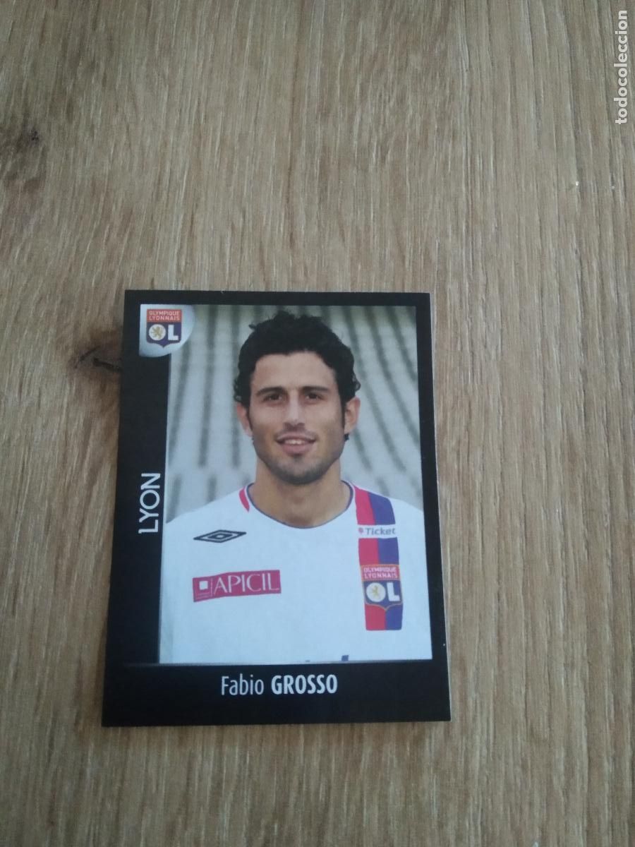 Fu&szlig;ball-Sticker: 194 FABIO GROSSO OLYMPIQUE LYON CROMO FUTBOL PANINI FOOT LIGUE 1 2007-2008 LIGA FRANCIA 07-08