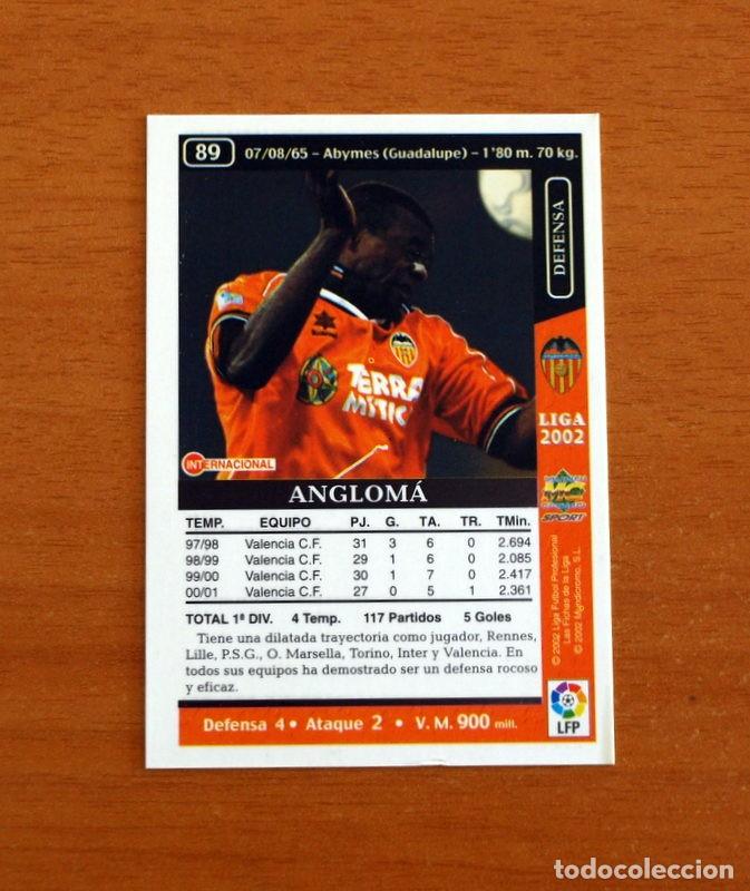 Cartes &agrave; collectionner de Football: Valencia - N&ordm; 89 Anglom&aacute; - Mundicromo Las Fichas de la Liga 2001-2002, 01-02
