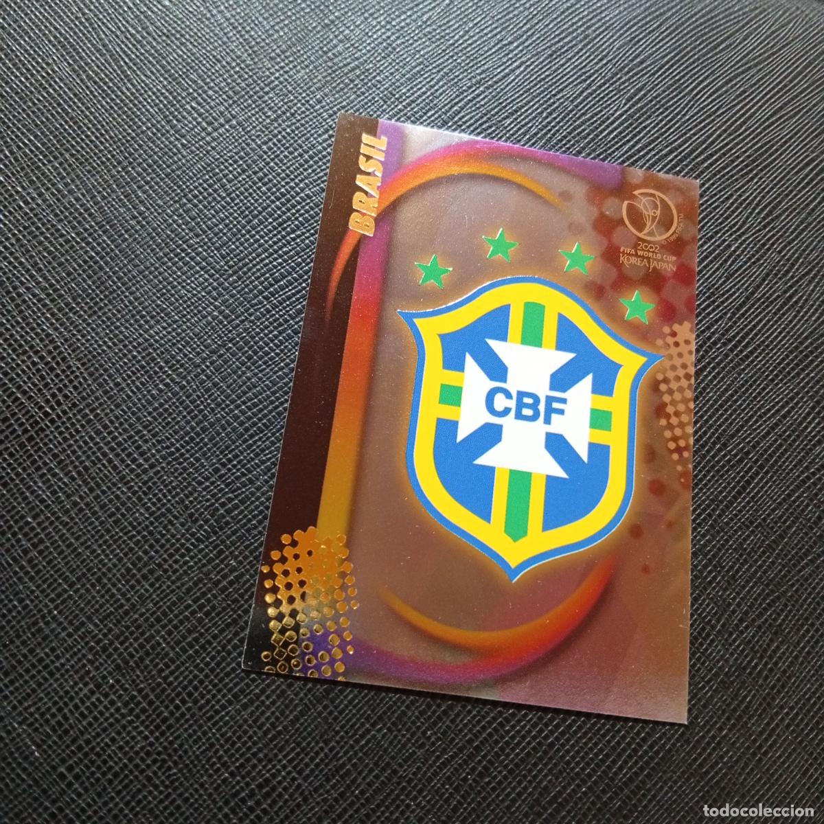 Cartes &agrave; collectionner de Football: 122 BRASIL ESCUDO PANINI TRADING CARD 2002 MUNDIAL KOREA FUTBOL 02 CROMO - A18 PG424