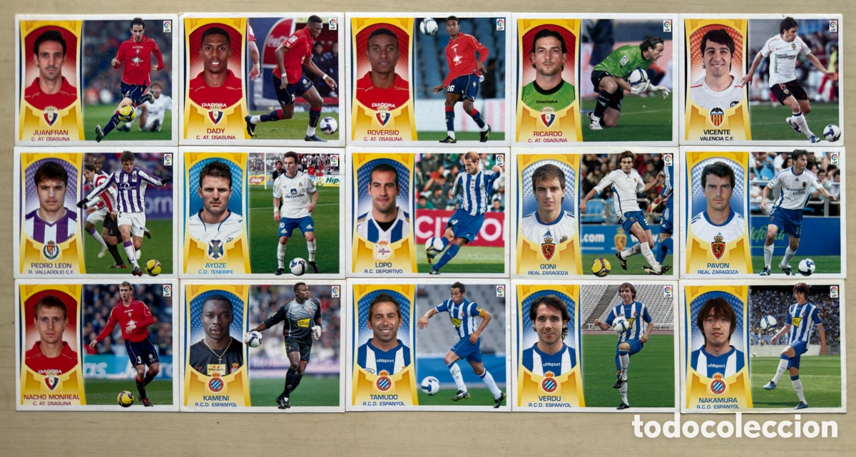 Figurine di Calcio: LOTE 34 CROMOS DIFERENTES CROMOS EDICIONES ESTE 2009 2010 09 10 NUNCA PEGADOS