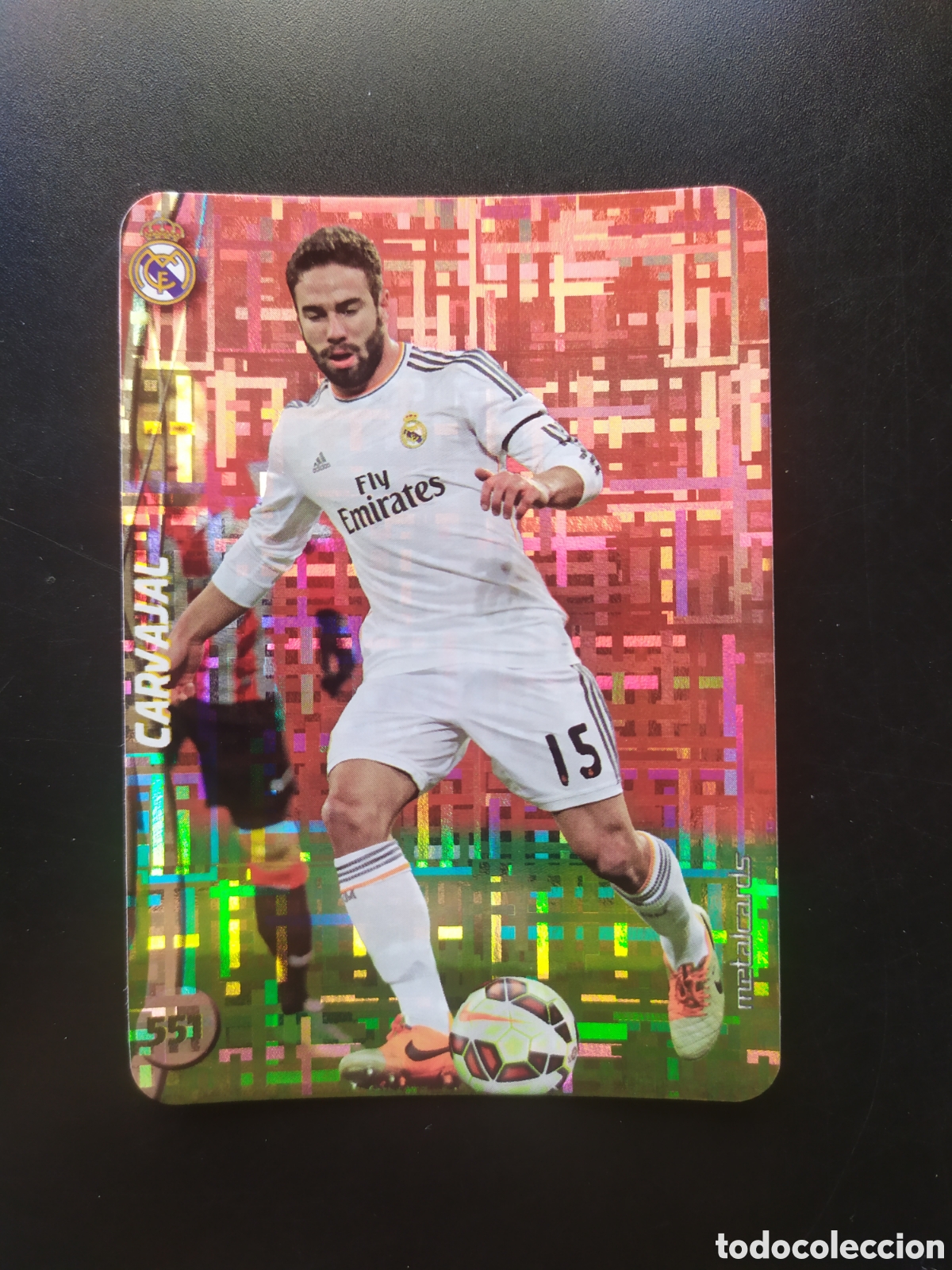 Cartes &agrave; collectionner de Football: Mundicromo fichas Liga 2014 2015 14 15 Carvajal top brillo tetris n&deg; 551 Real Madrid