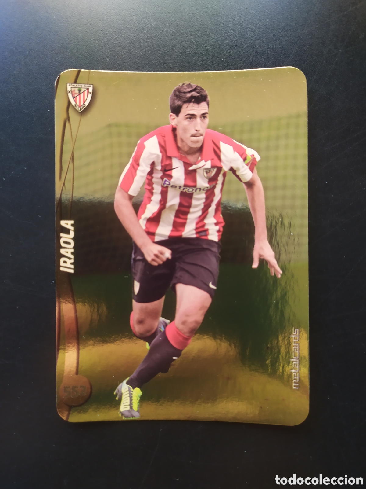 Cartes &agrave; collectionner de Football: Mundicromo fichas Liga 2014 2015 14 15 Iraola top brillo liso dorado n&deg; 552 Athletic Bilbao