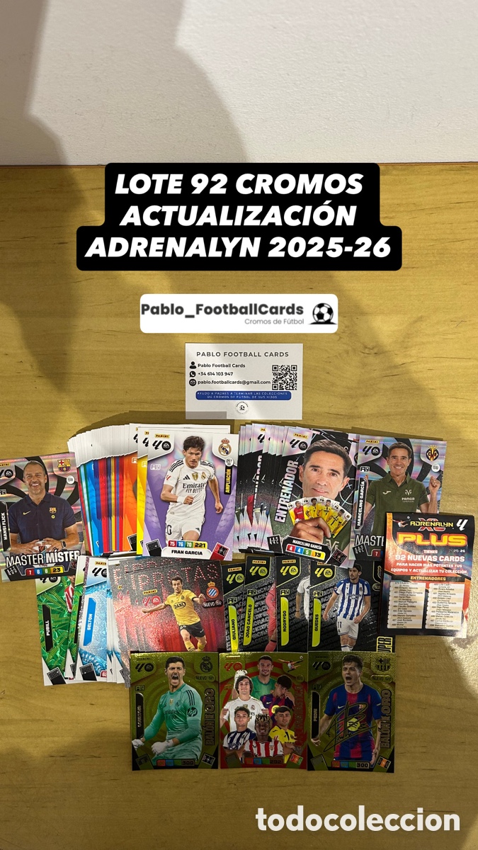 Fu&szlig;ball-Sticker: 92 CROMOS ACTUALIZACI&Oacute;N ADRENALYN XL 2025/26 PANINI