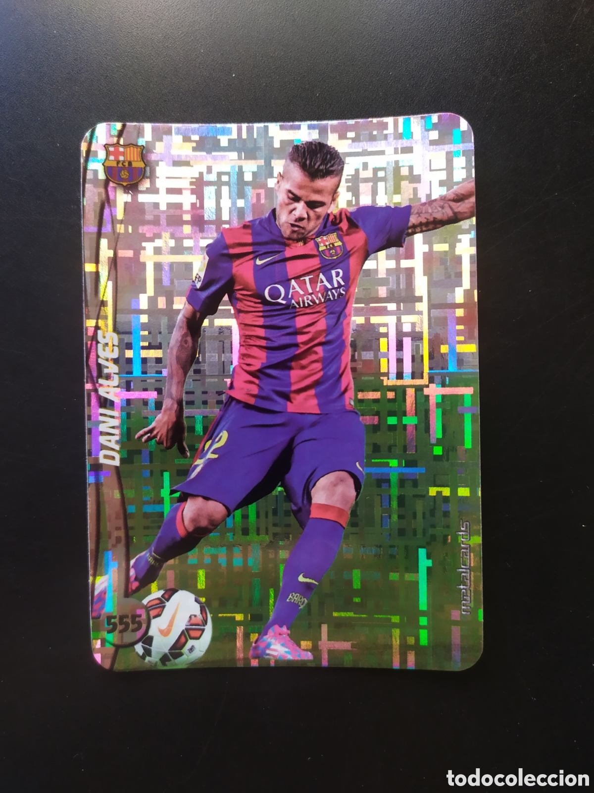 Cromos de F&uacute;tbol: Mundicromo fichas Liga 2014 2015 14 15 Dani Alves top brillo tetris n&deg; 555 Barcelona