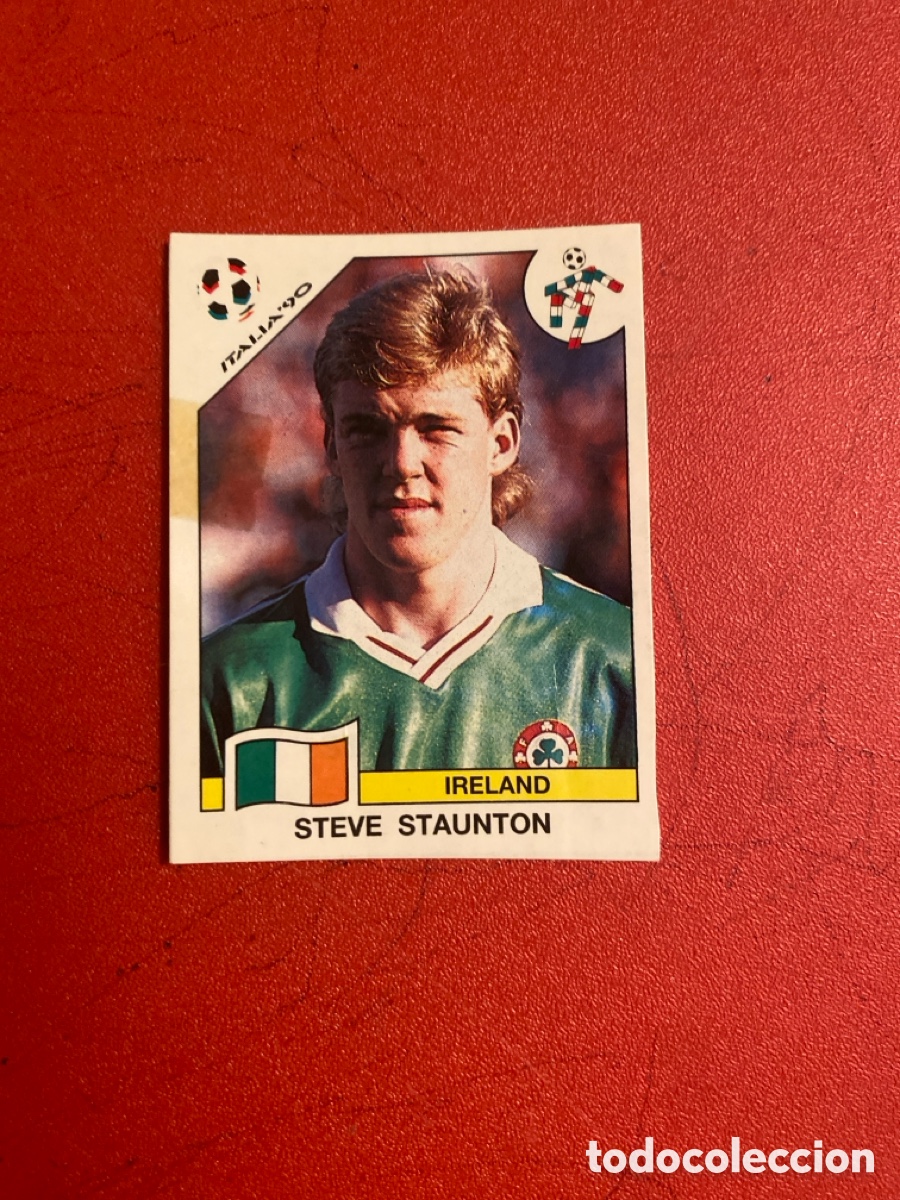 Cartes &agrave; collectionner de Football: Cromo panini mundial Italia 90 n&uacute;mero 429 Staunton - Stickers album world cup Italy 1990