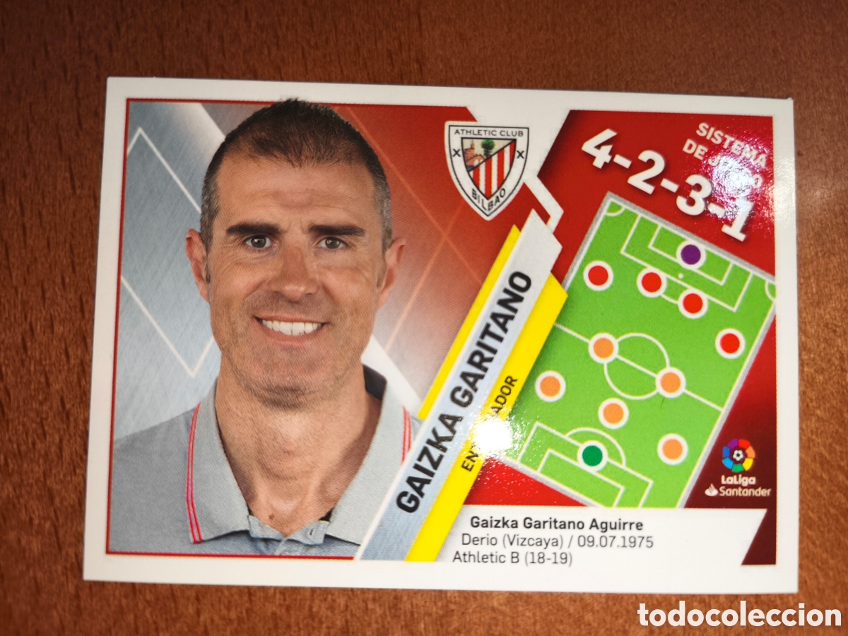 Cromos de F&uacute;tbol: Gaizka Garitano n&deg;4 liga este 19/20 Athletic Club