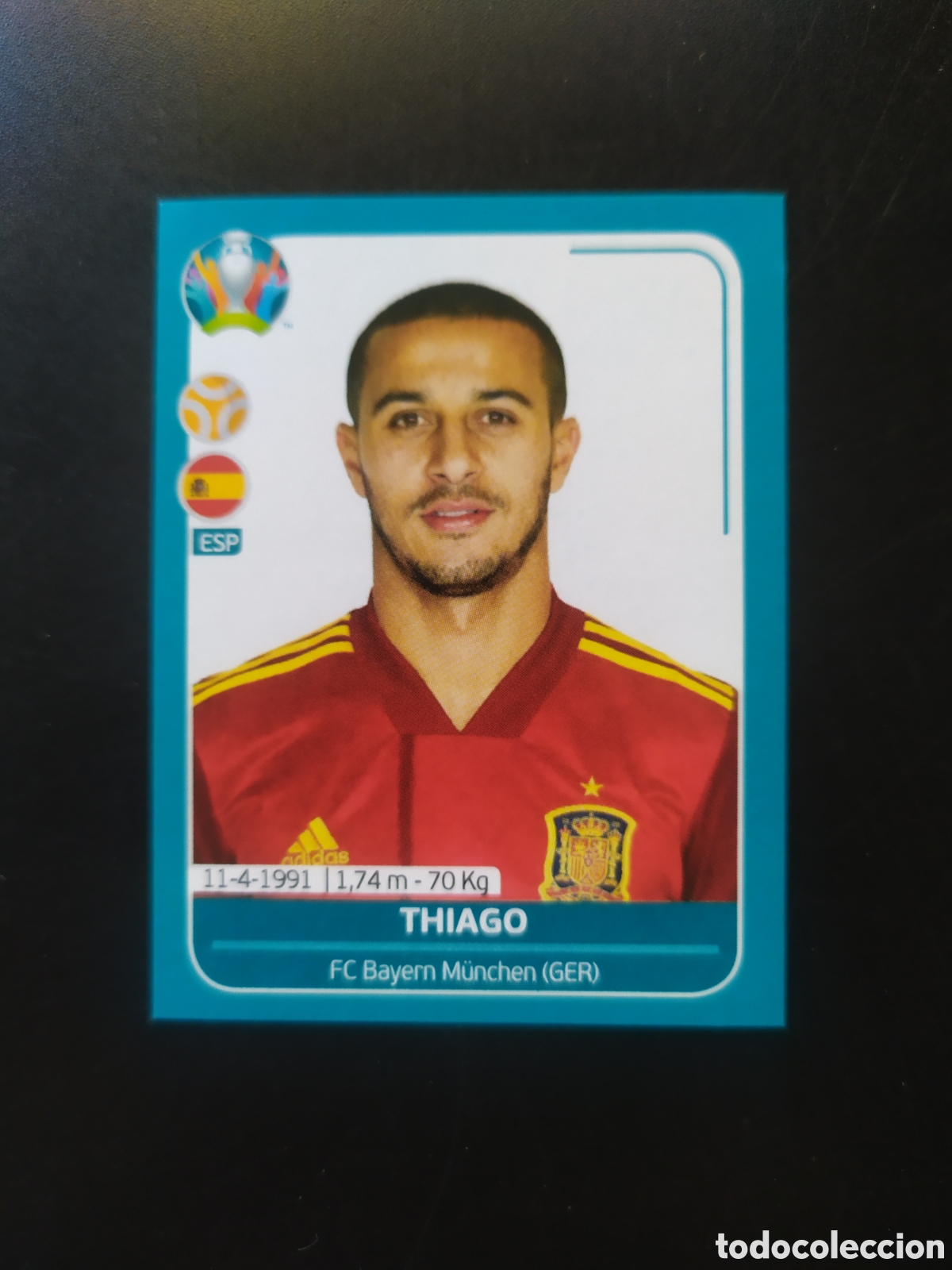 Fu&szlig;ball-Sticker: UEFA euro 2020 preview panini Thiago n&deg; 19 Espa&ntilde;a