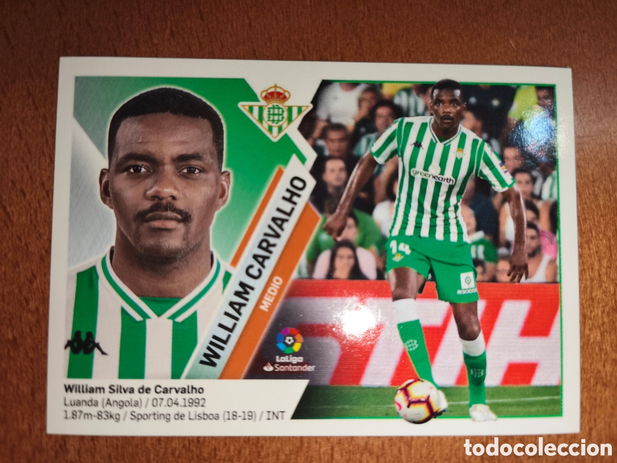 Fu&szlig;ball-Sticker: William Carvalho n&deg;9 liga este 19/20 Real Betis