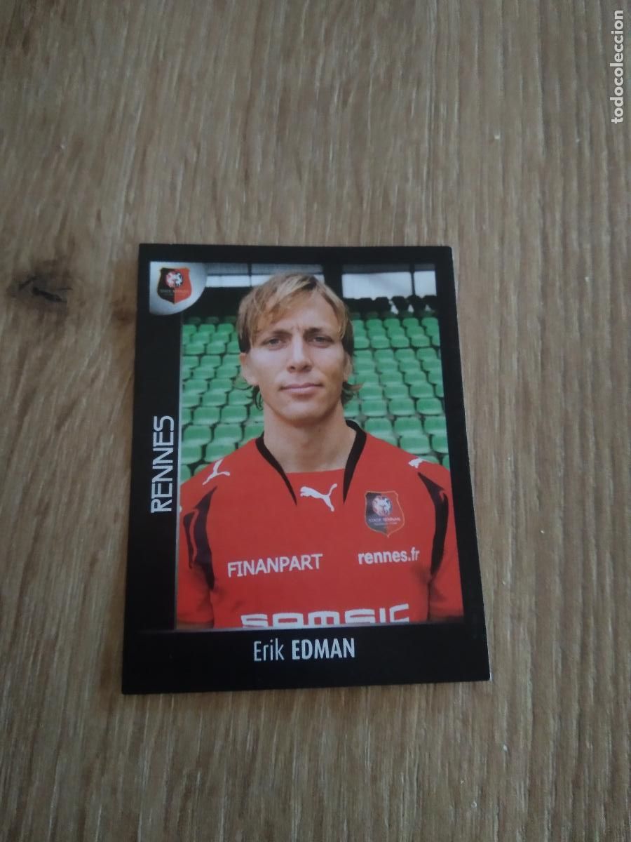 Fu&szlig;ball-Sticker: 373 ERIK EDMAN STADE RENNAIS RENNES CROMO FUTBOL PANINI FOOT LIGUE 1 2007-2008 LIGA FRANCIA 07-08