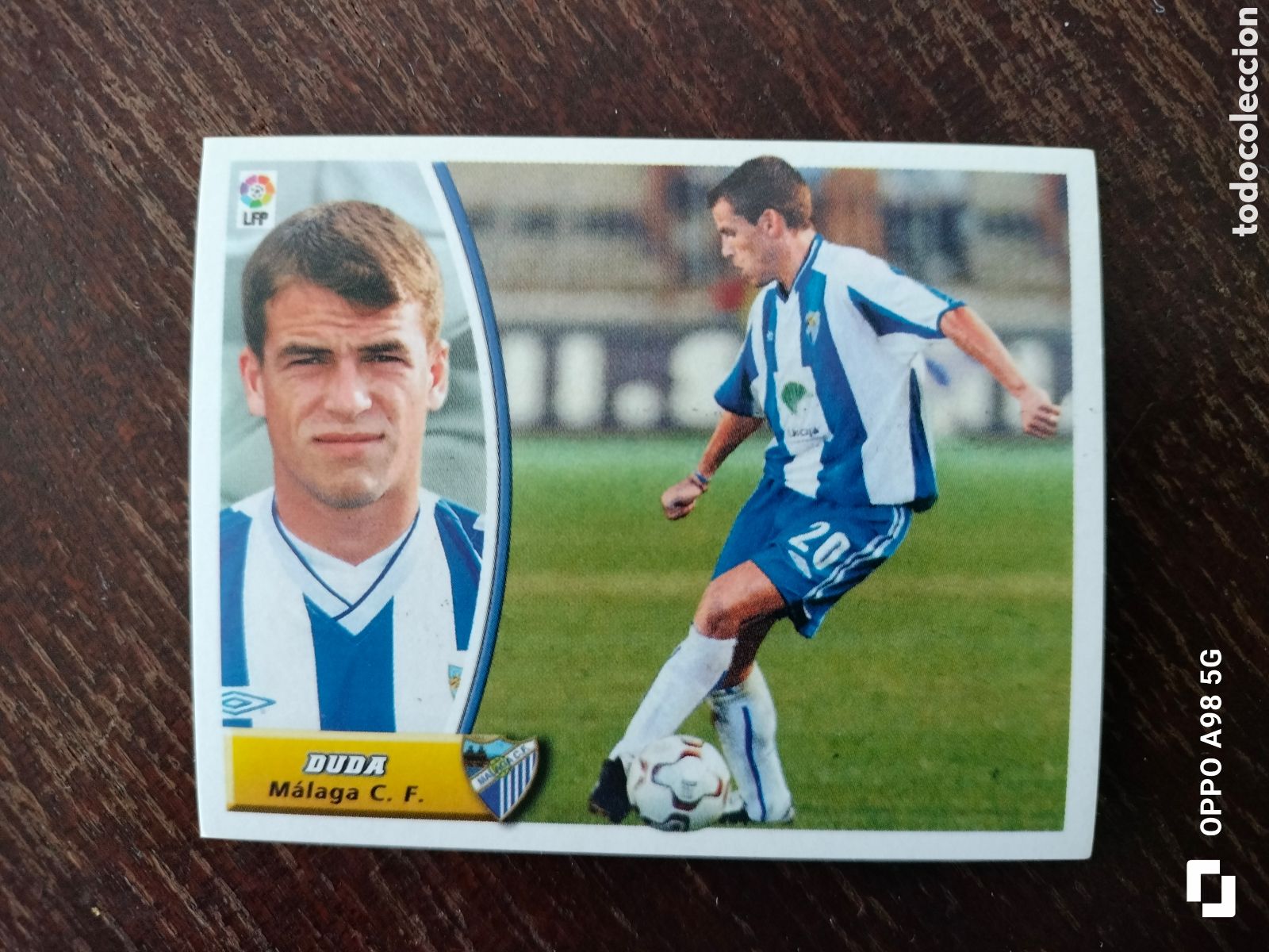 Fu&szlig;ball-Sticker: Cromo coloca Duda M&aacute;laga Ediciones Este liga temporada 2003 2004 03 04