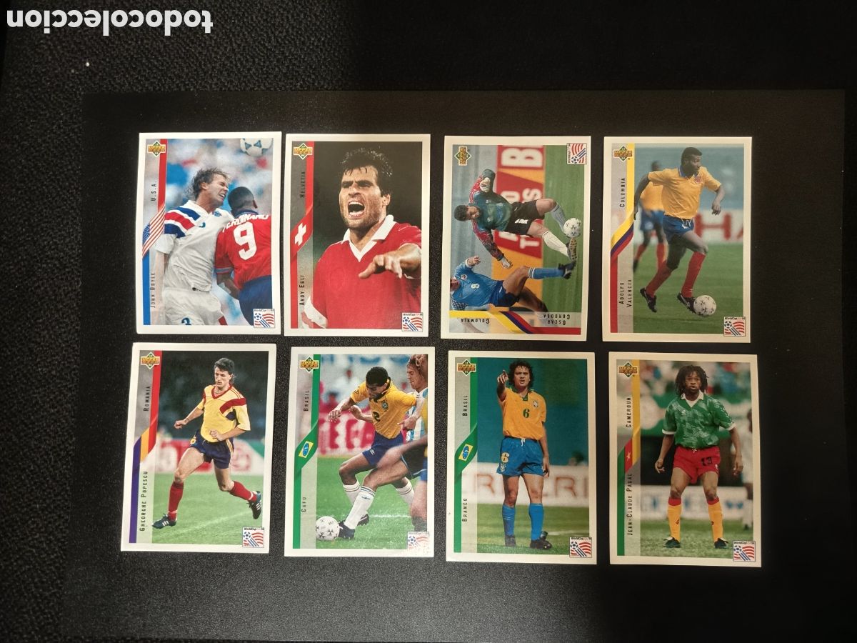 Fu&szlig;ball-Sticker: Lote 20 cromos distintos colecci&oacute;n UPPER DECK World Cup USA 94