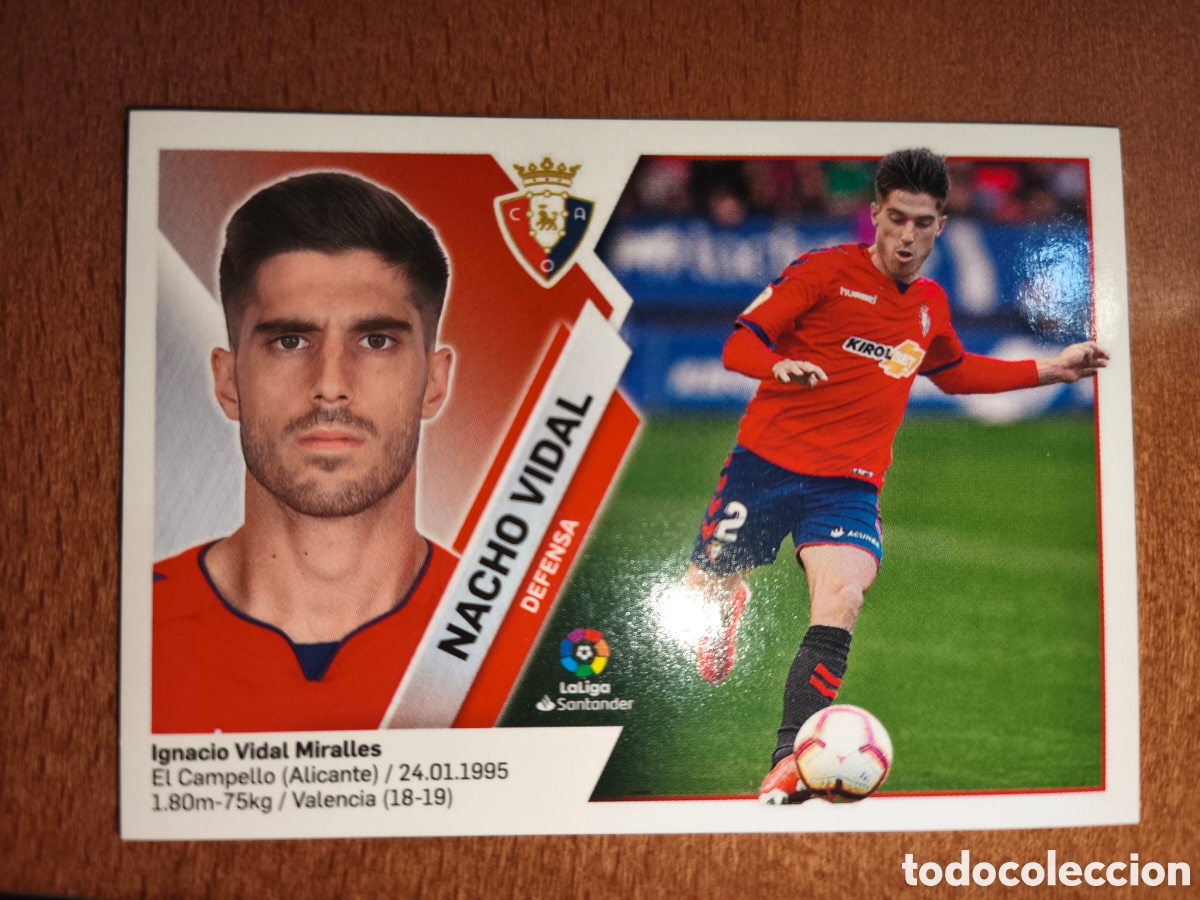 Cromos de F&uacute;tbol: Nacho Vidal n&deg;3 liga este 19/20 Osasuna