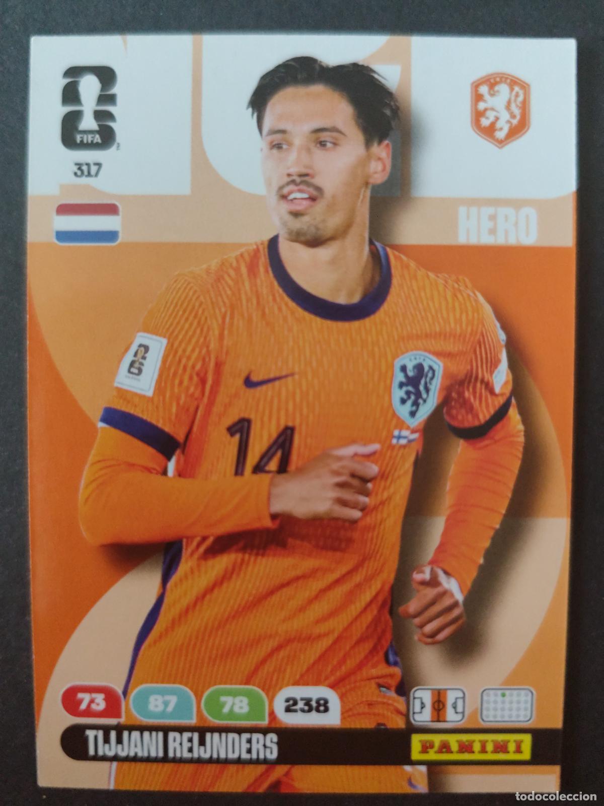 Football Stickers: 317 TIJANI REIJNDERS PA&Iacute;SES BAJOS HOLANDA ADRENALYN MUNDIAL FIFA WORLD CUP 2026 PANINI