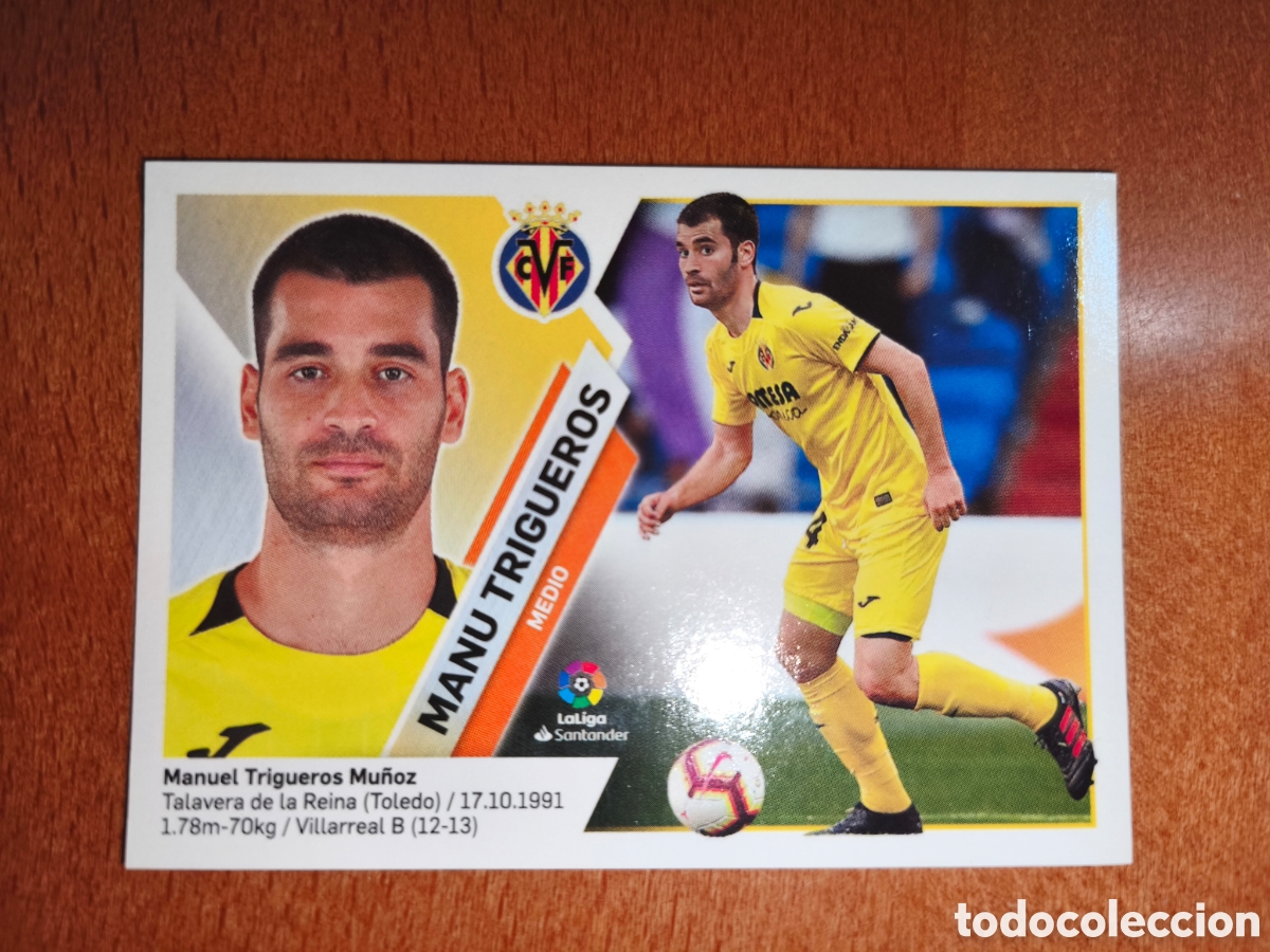 Football Stickers: Manu Trigueros n&deg;10 liga este 19/20 Villarreal