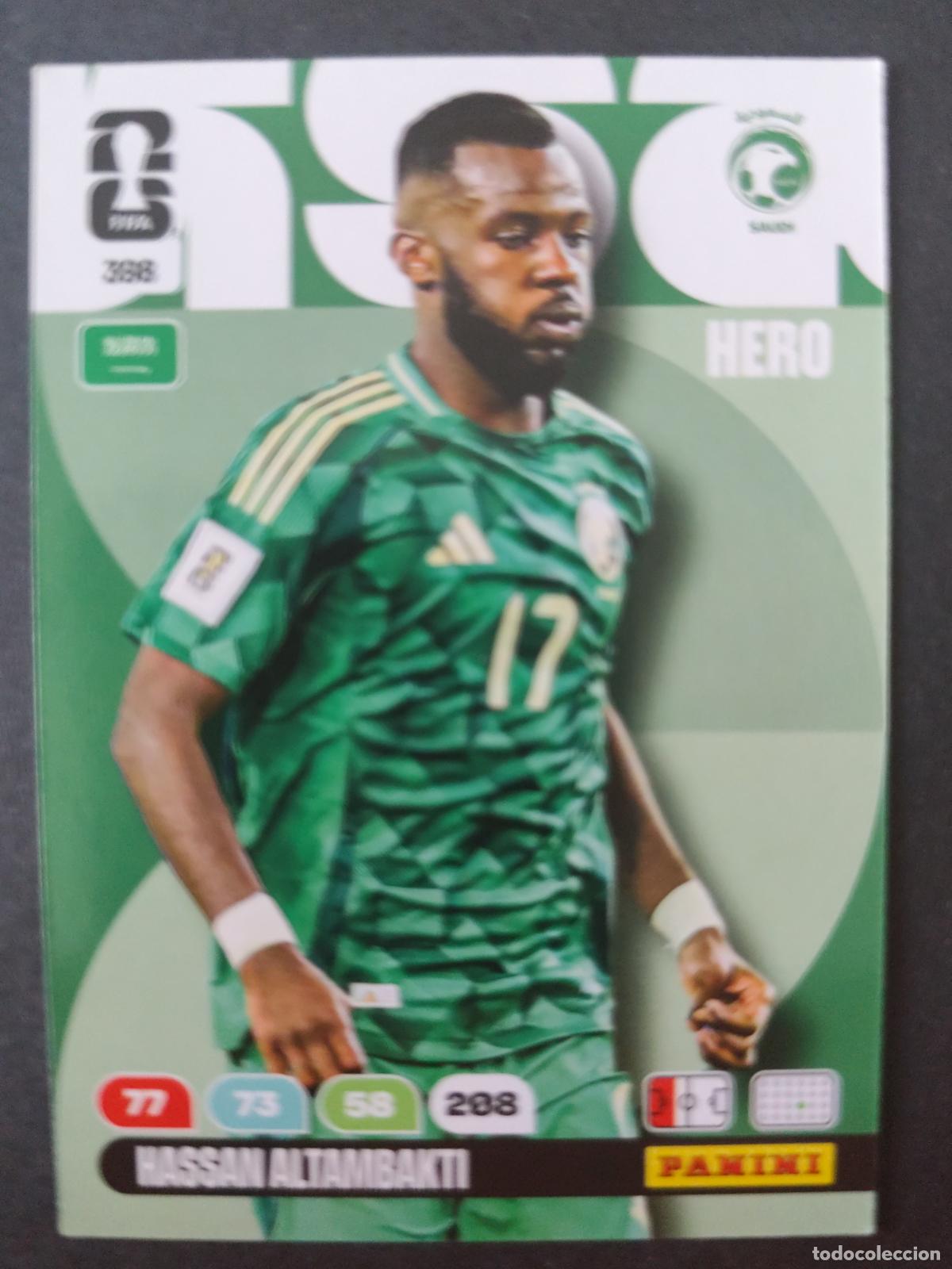 Football Stickers: 398 HASSAN ALTAMBAKTI ARABIA SAUD&Iacute; ADRENALYN MUNDIAL FIFA WORLD CUP 2026 PANINI